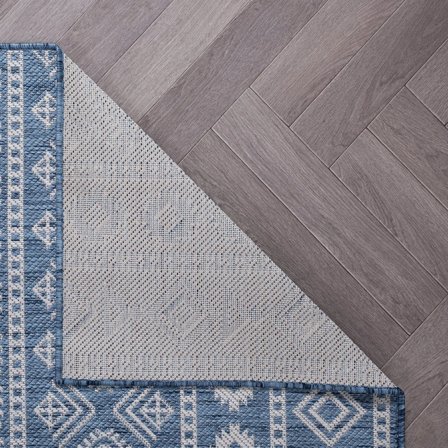 World Rug Gallery Geometric Boho Textured Flat Weave Indoor/Outdoor Area Rug