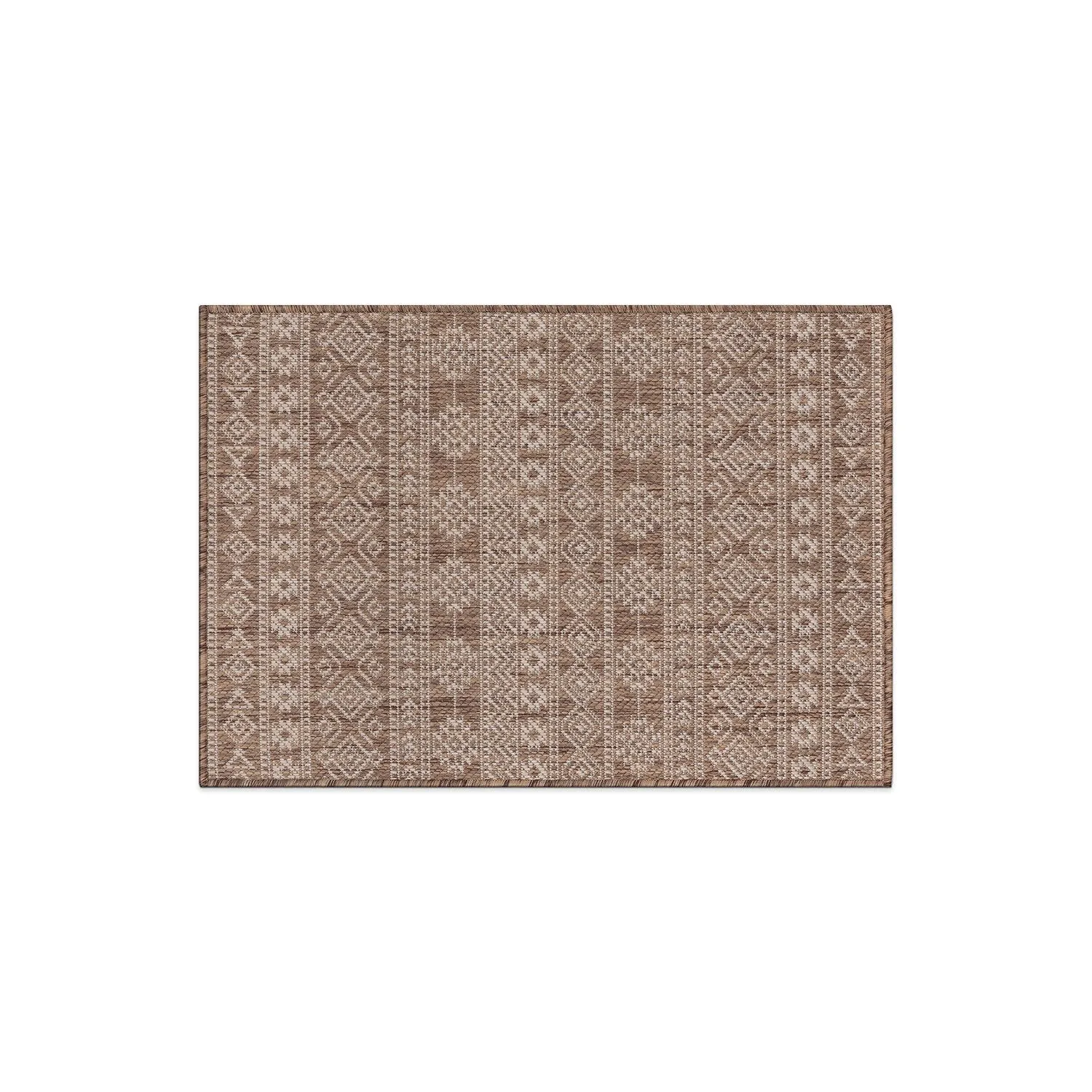 World Rug Gallery Geometric Boho Textured Flat Weave Indoor/Outdoor Area Rug