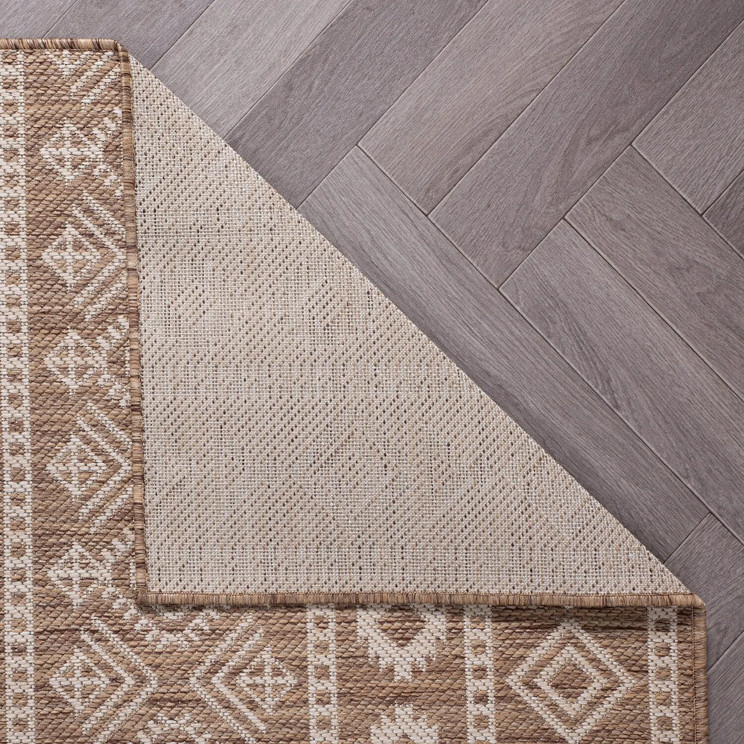 World Rug Gallery Geometric Boho Textured Flat Weave Indoor/Outdoor Area Rug