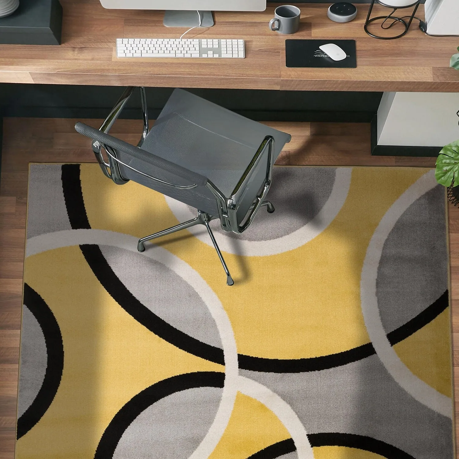 World Rug Gallery Modern Abstract Circles Area Rug