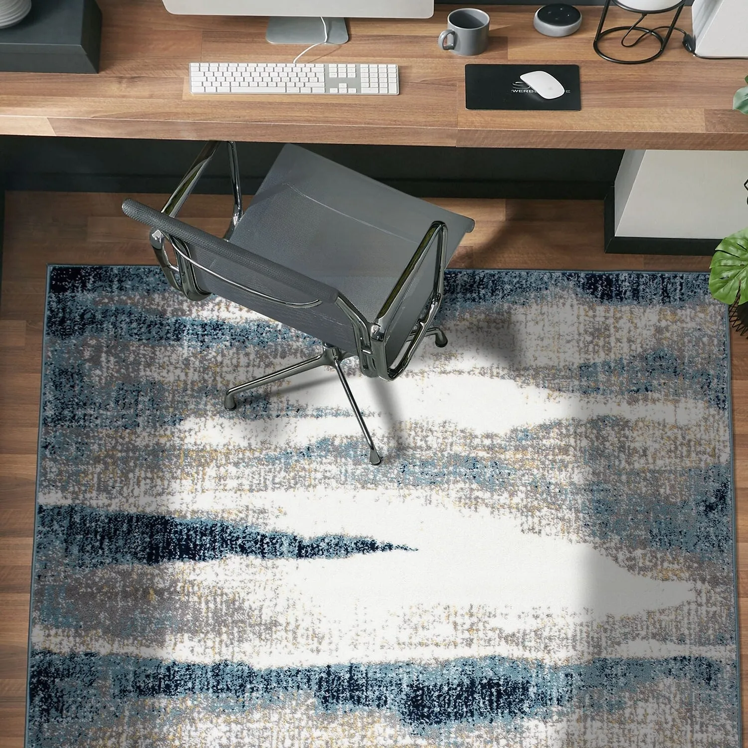 World Rug Gallery Modern Abstract Waves Area Rug