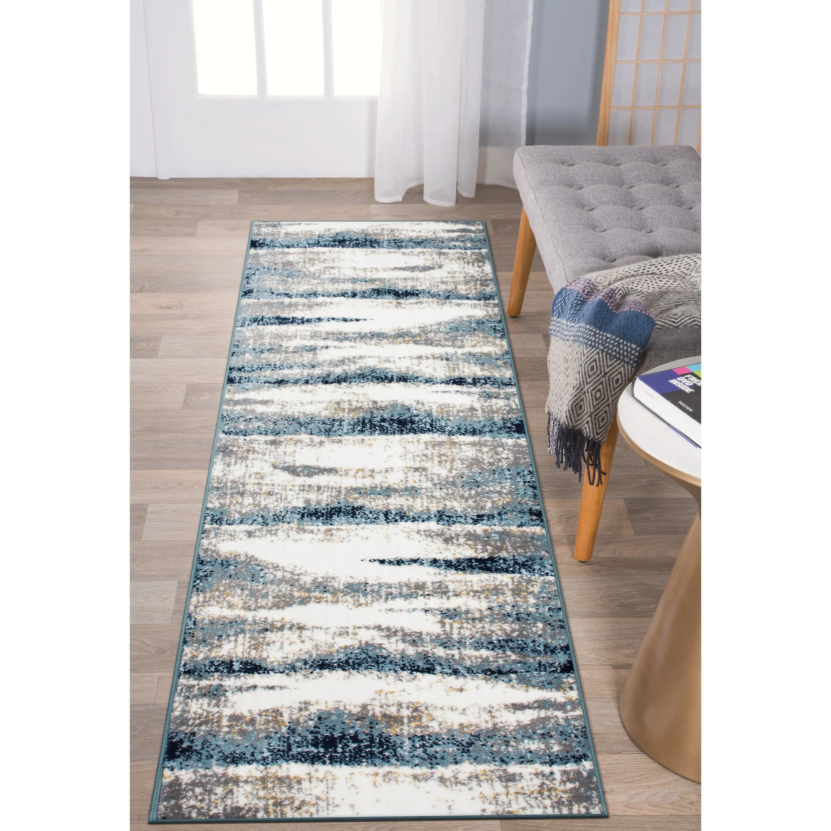 World Rug Gallery Modern Abstract Waves Area Rug