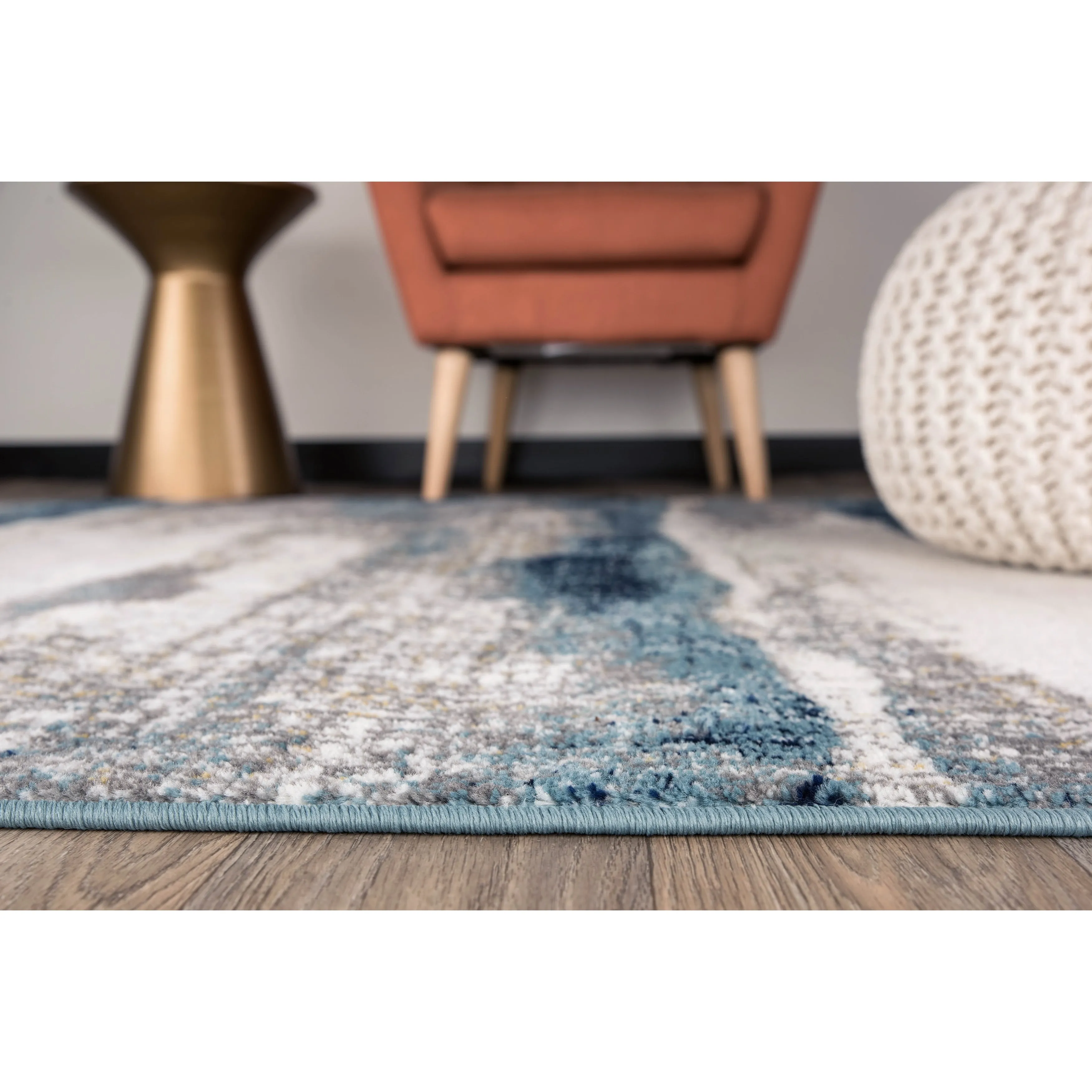 World Rug Gallery Modern Abstract Waves Area Rug