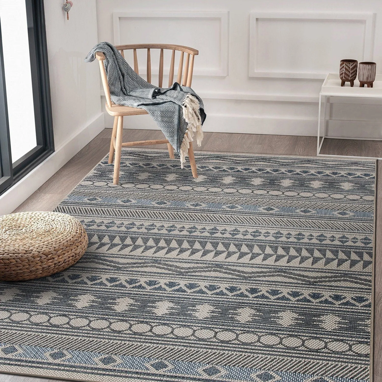 World Rug Gallery Modern Bohemian Global Indoor/Outdoor Area Rug