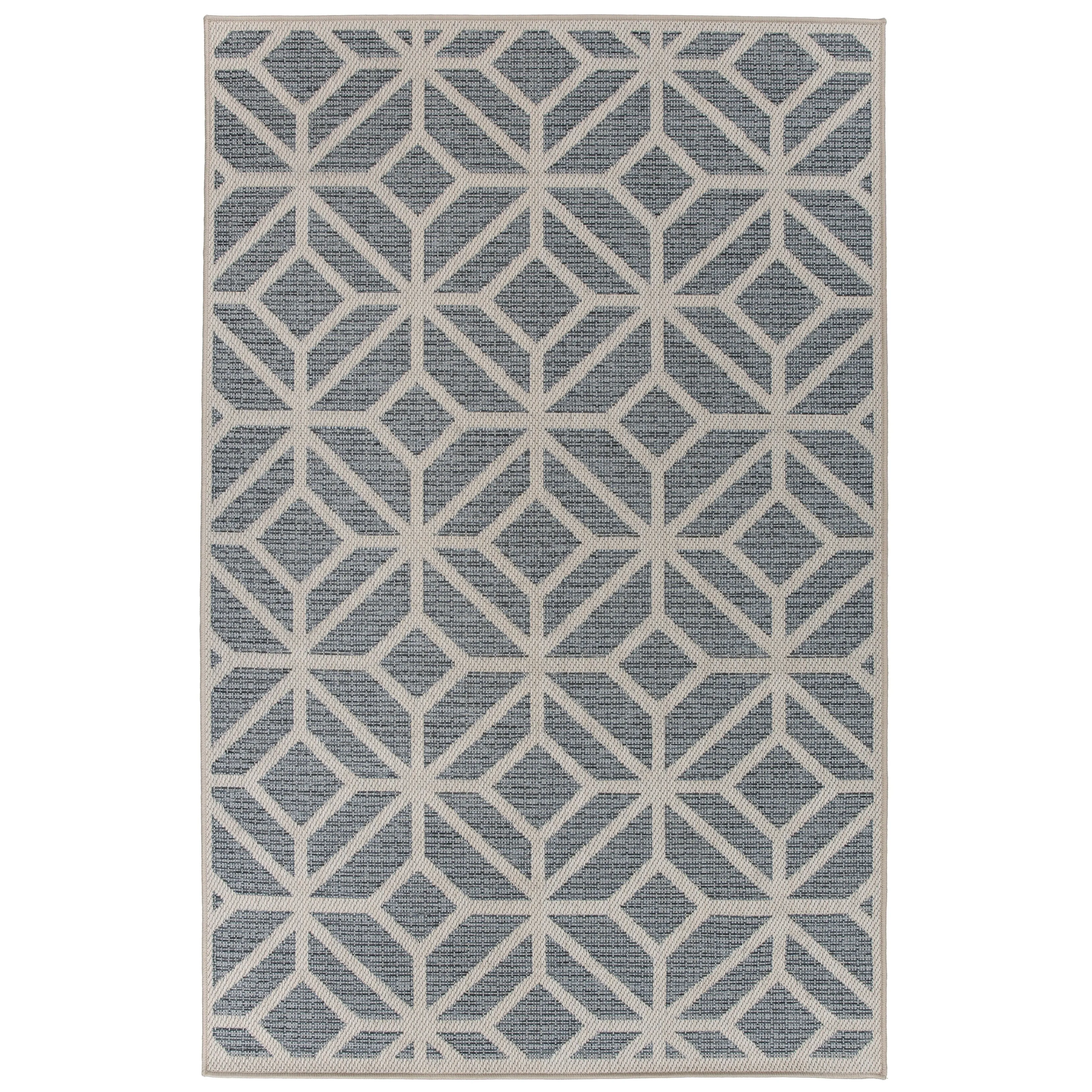 World Rug Gallery Modern Contemporary Geometric Indoor/Outdoor Area Rug