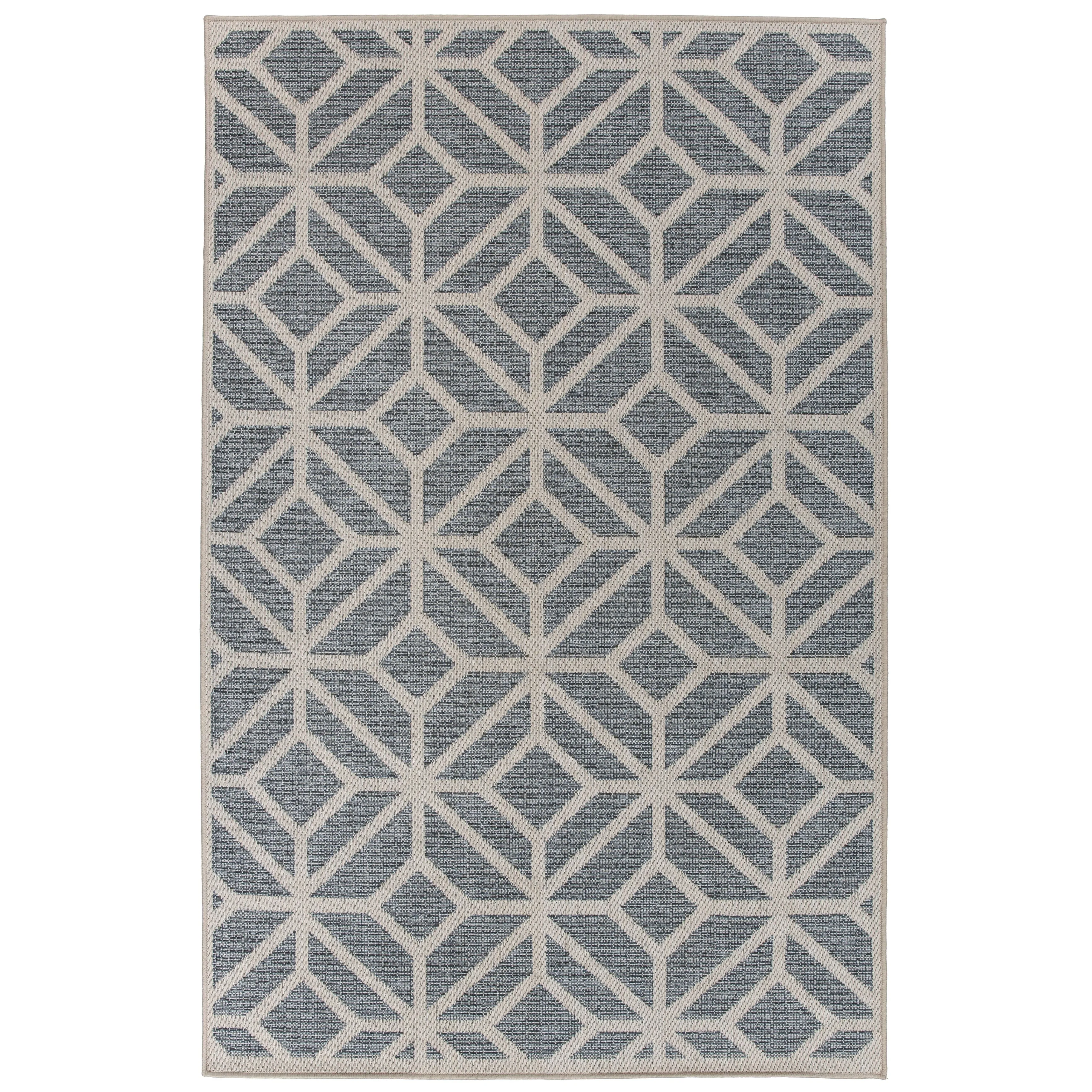 World Rug Gallery Modern Contemporary Geometric Indoor/Outdoor Area Rug