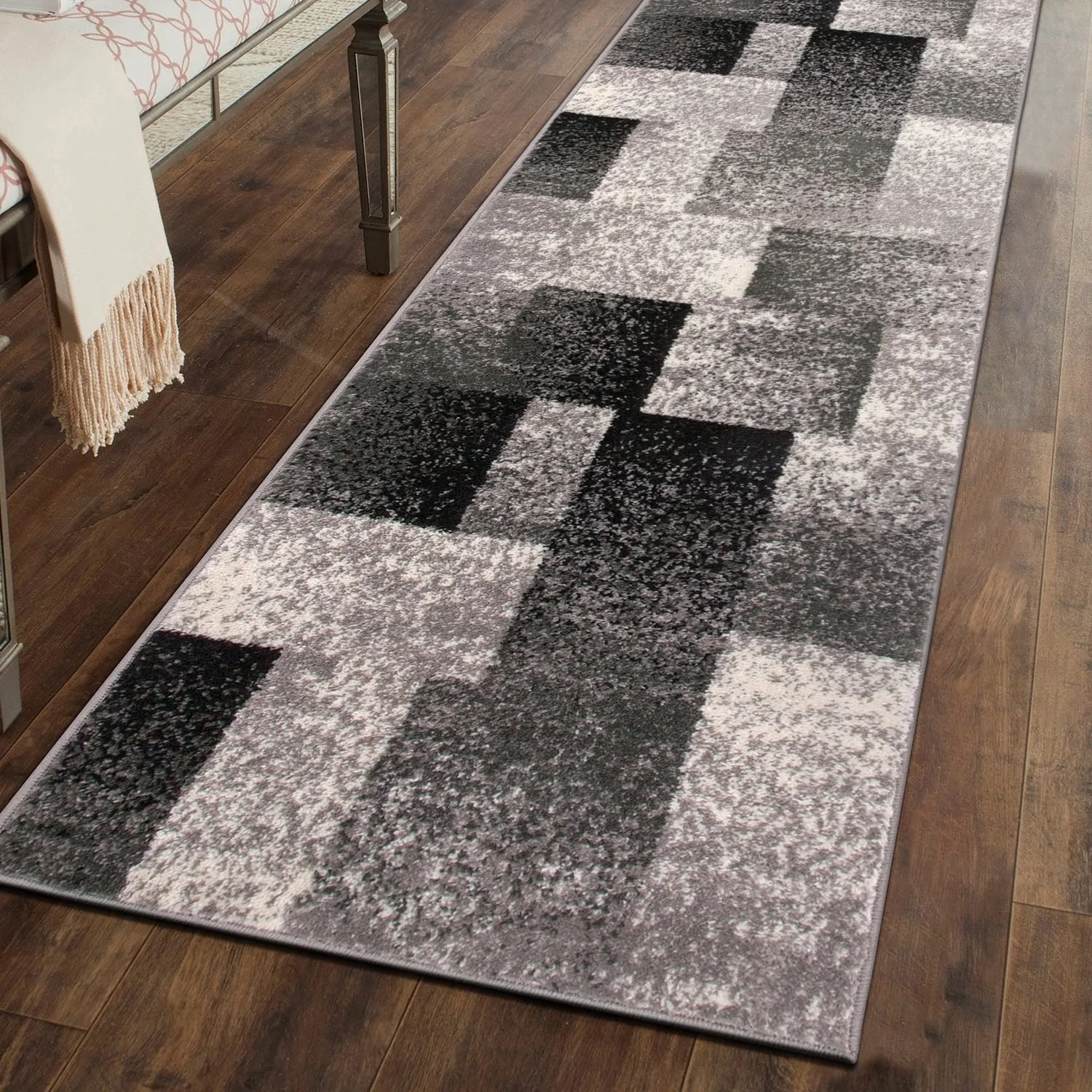 World Rug Gallery Modern Geometric Boxes Area Rug