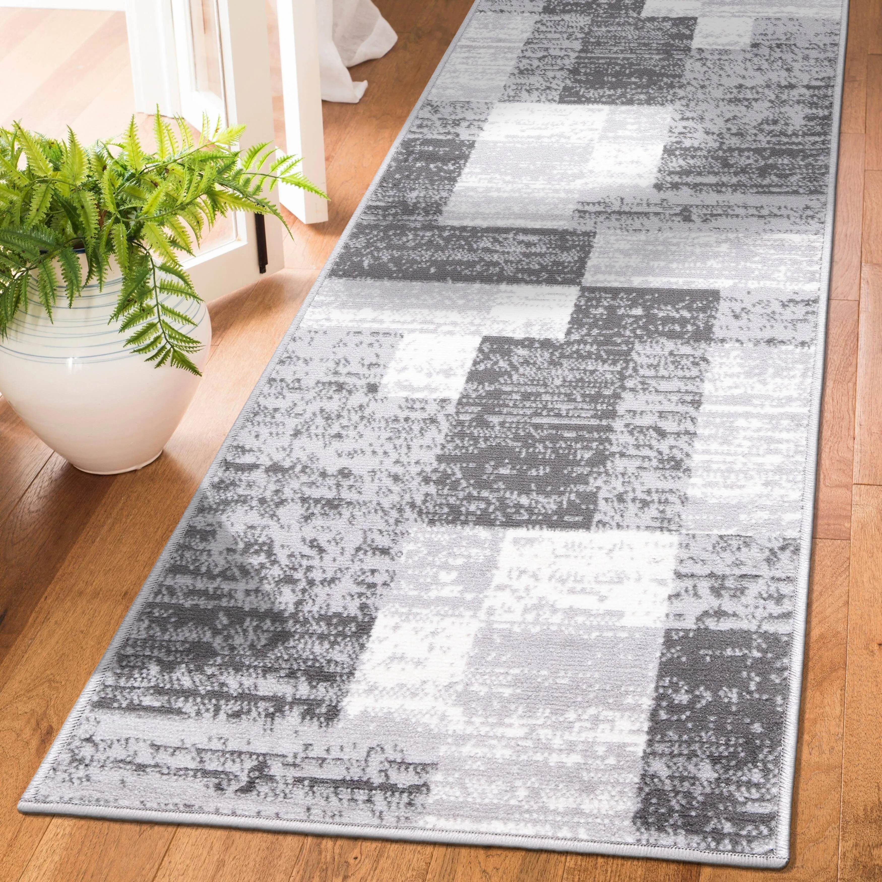 World Rug Gallery Modern Geometric Boxes Area Rug