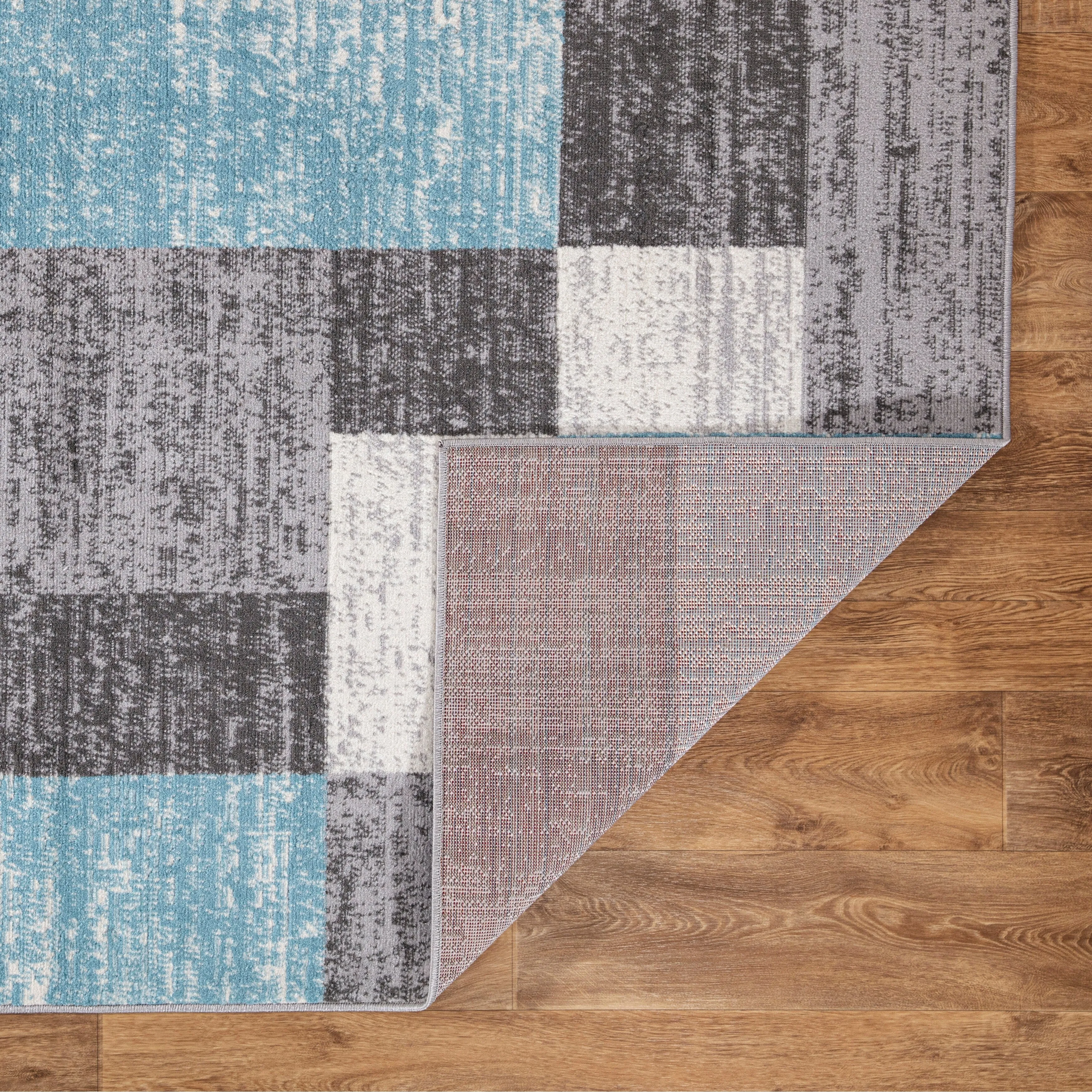 World Rug Gallery Modern Geometric Boxes Area Rug