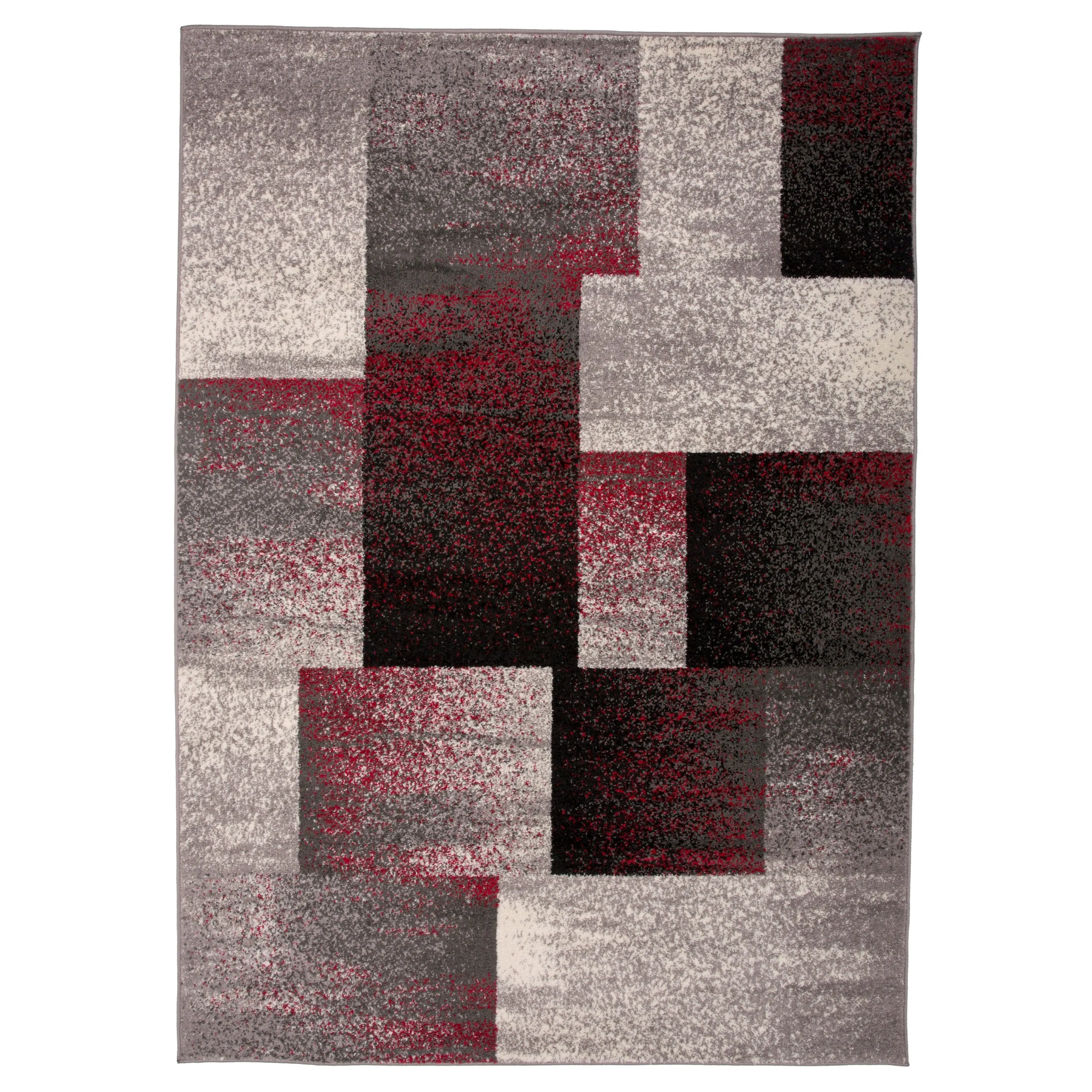 World Rug Gallery Modern Geometric Boxes Area Rug