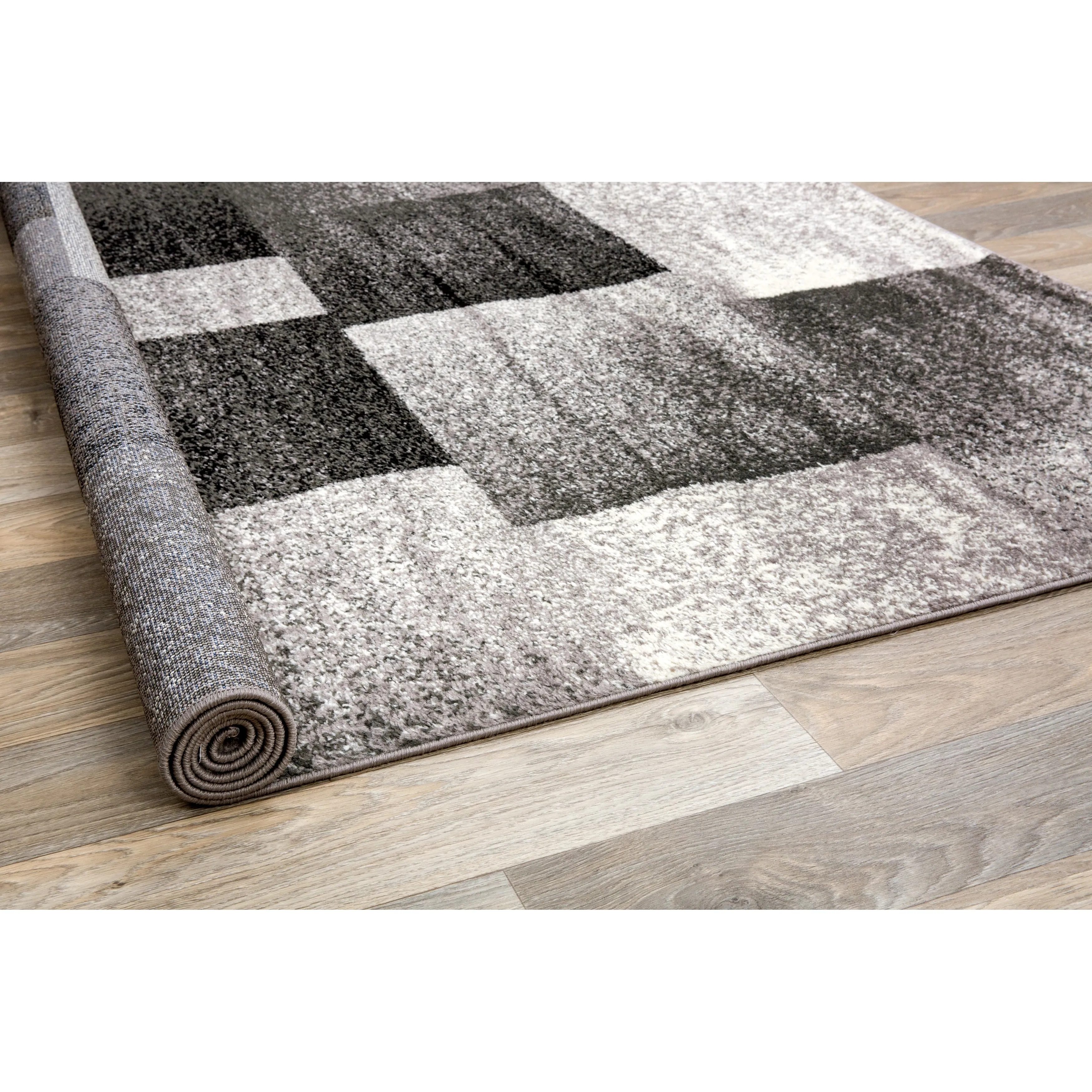 World Rug Gallery Modern Geometric Boxes Area Rug