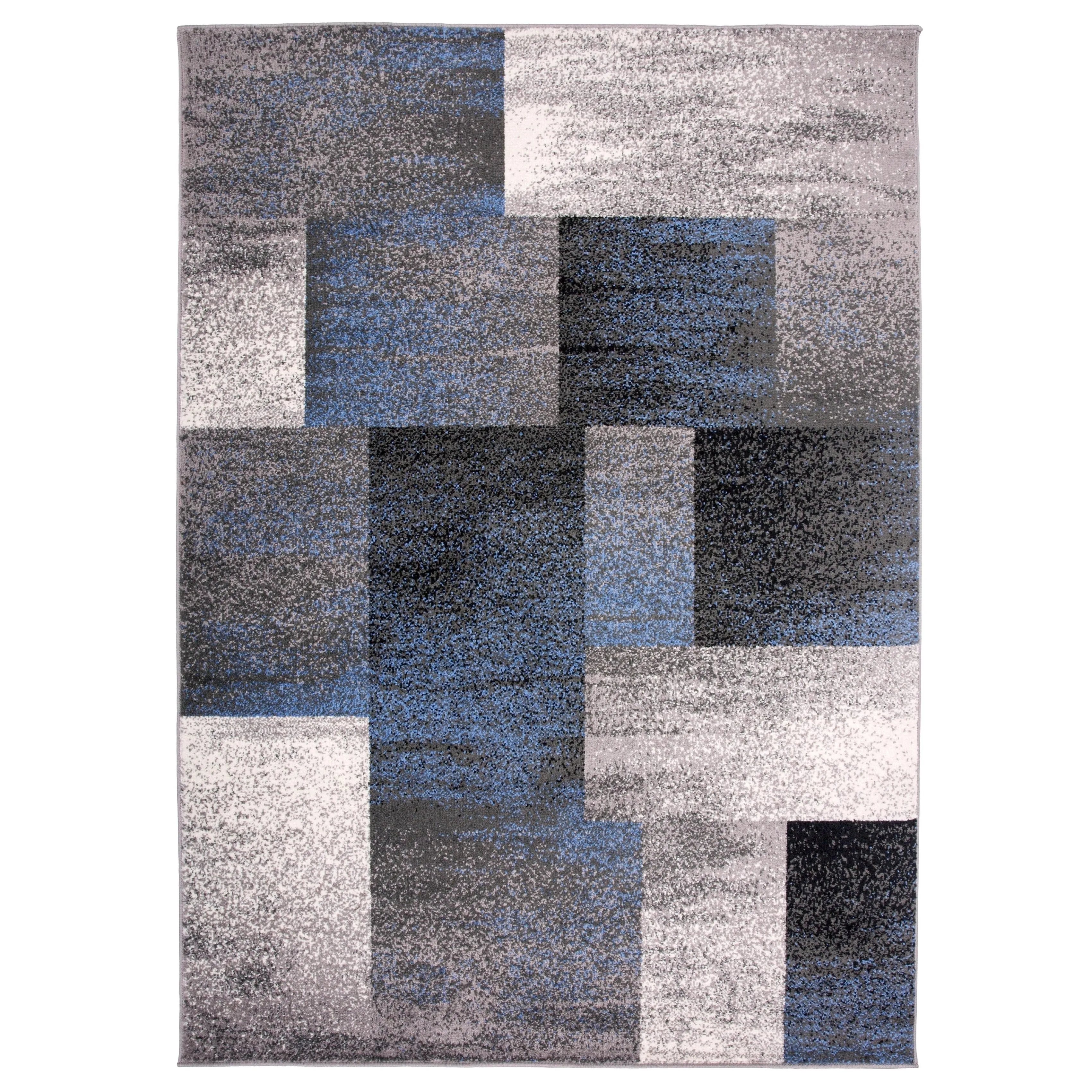 World Rug Gallery Modern Geometric Boxes Area Rug