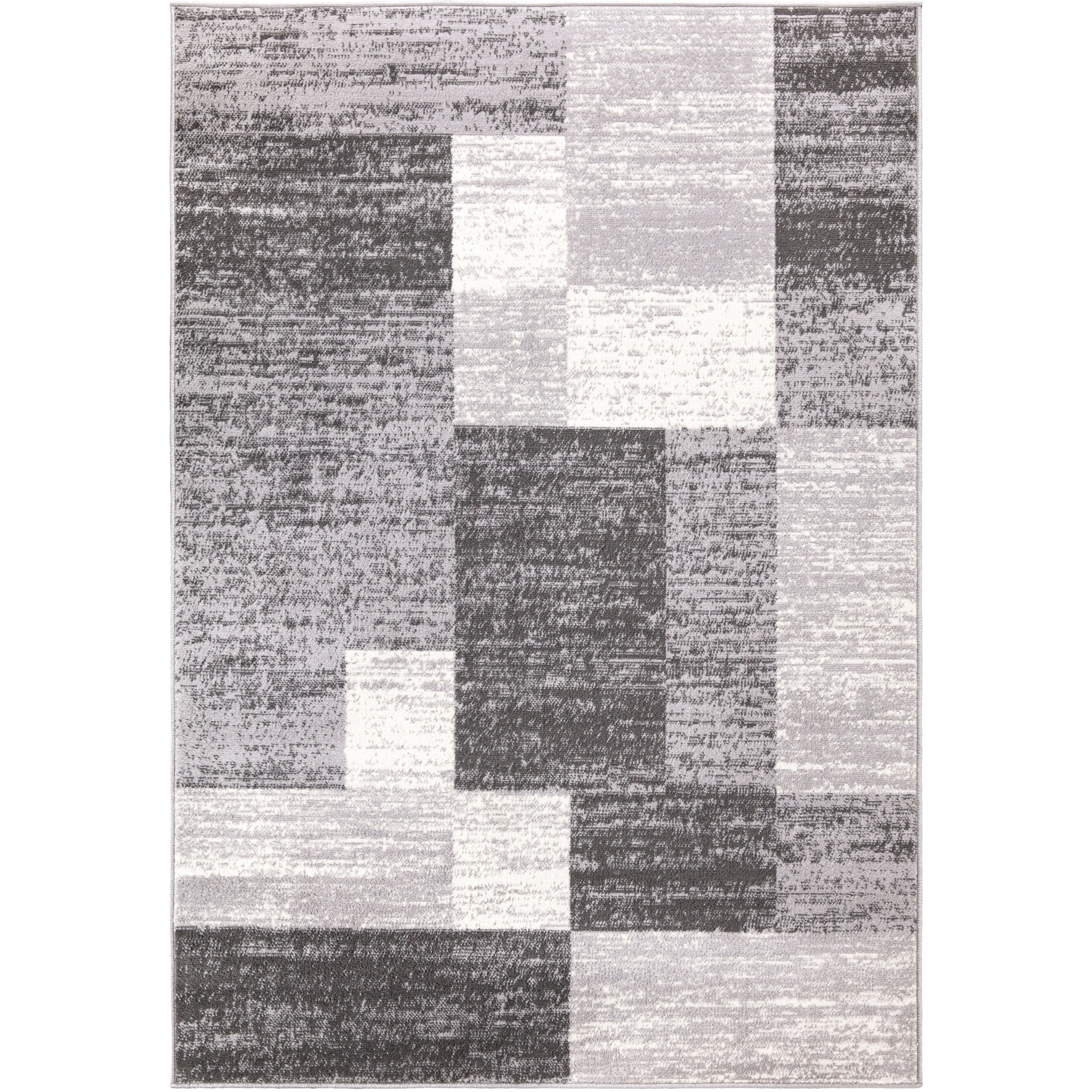 World Rug Gallery Modern Geometric Boxes Area Rug
