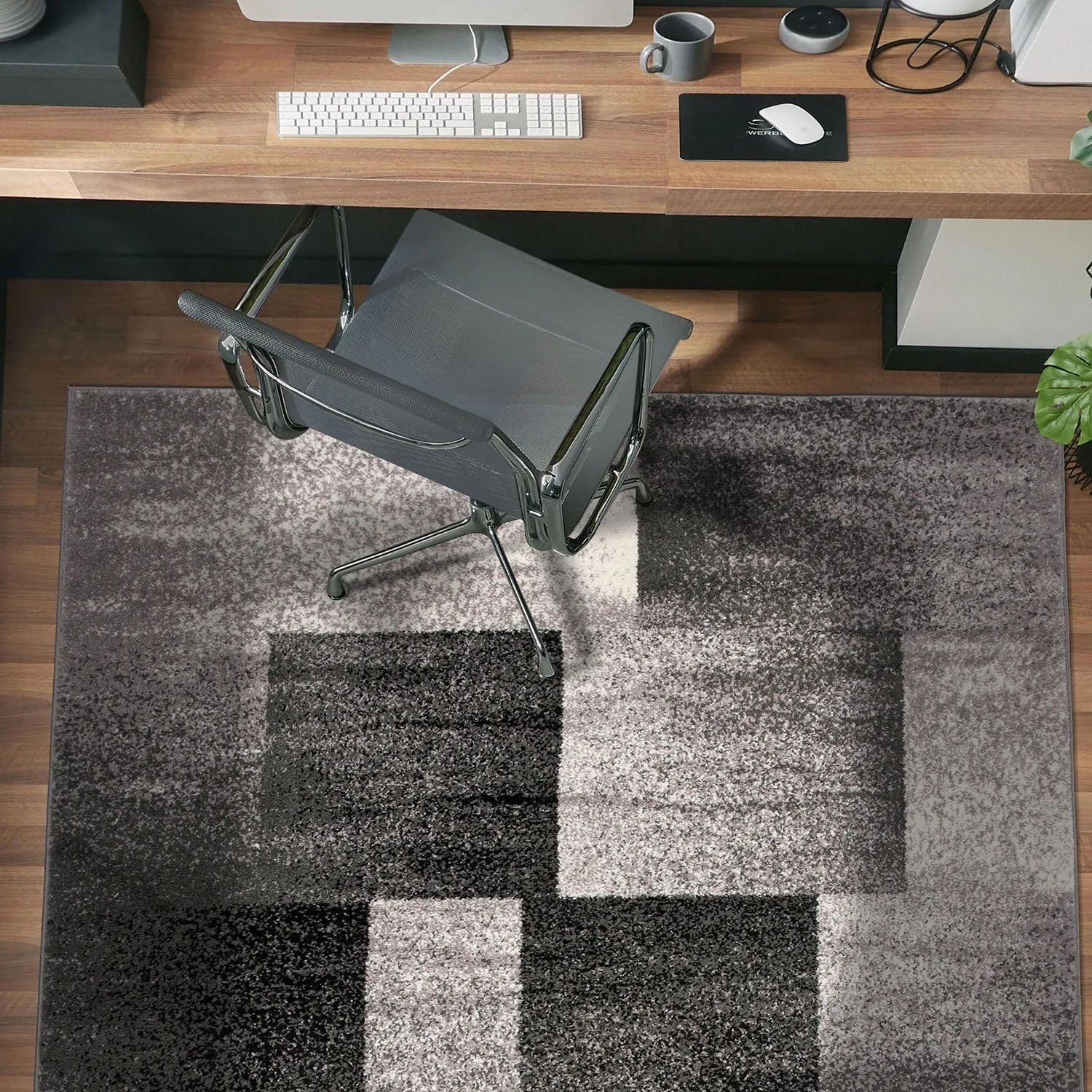 World Rug Gallery Modern Geometric Boxes Area Rug
