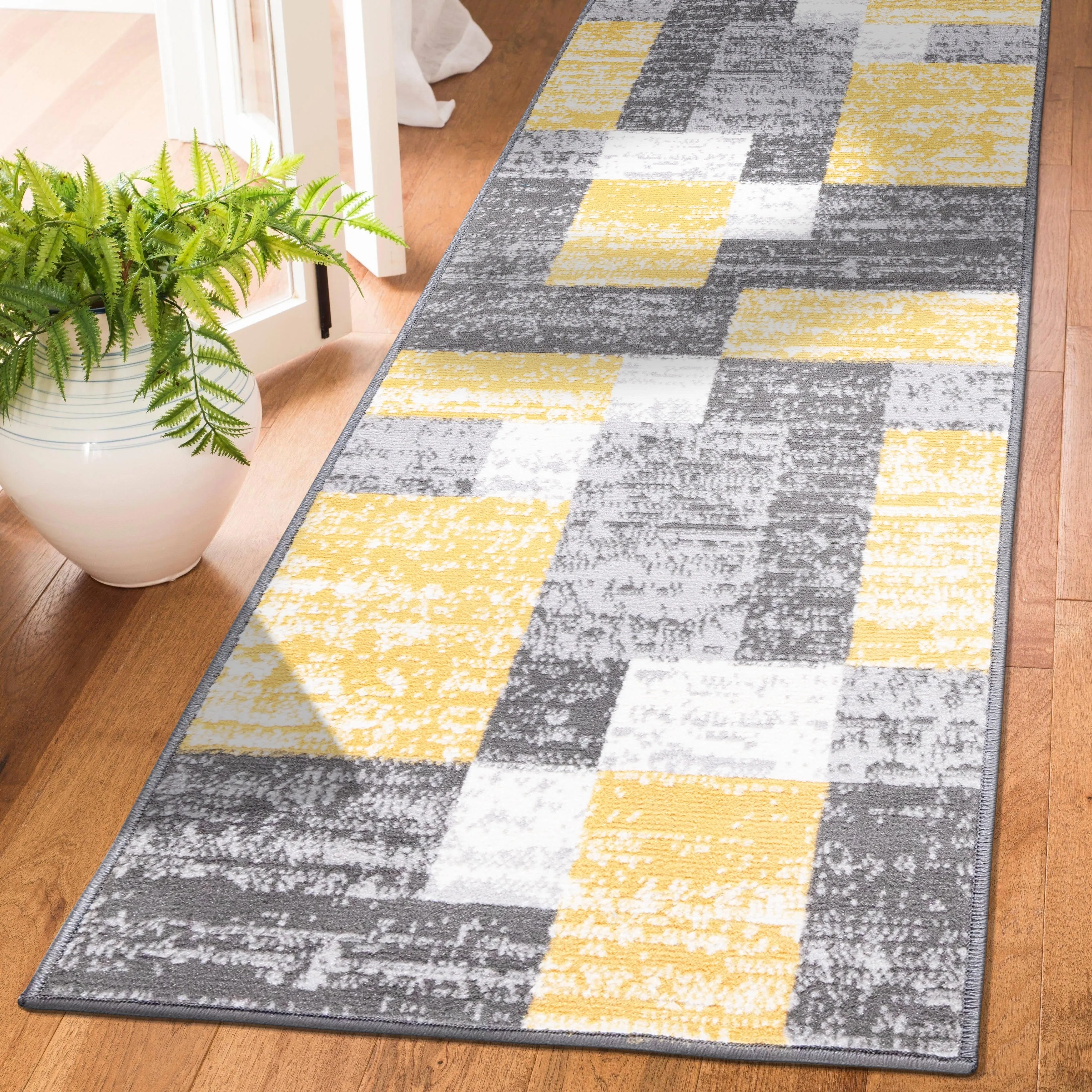 World Rug Gallery Modern Geometric Boxes Area Rug