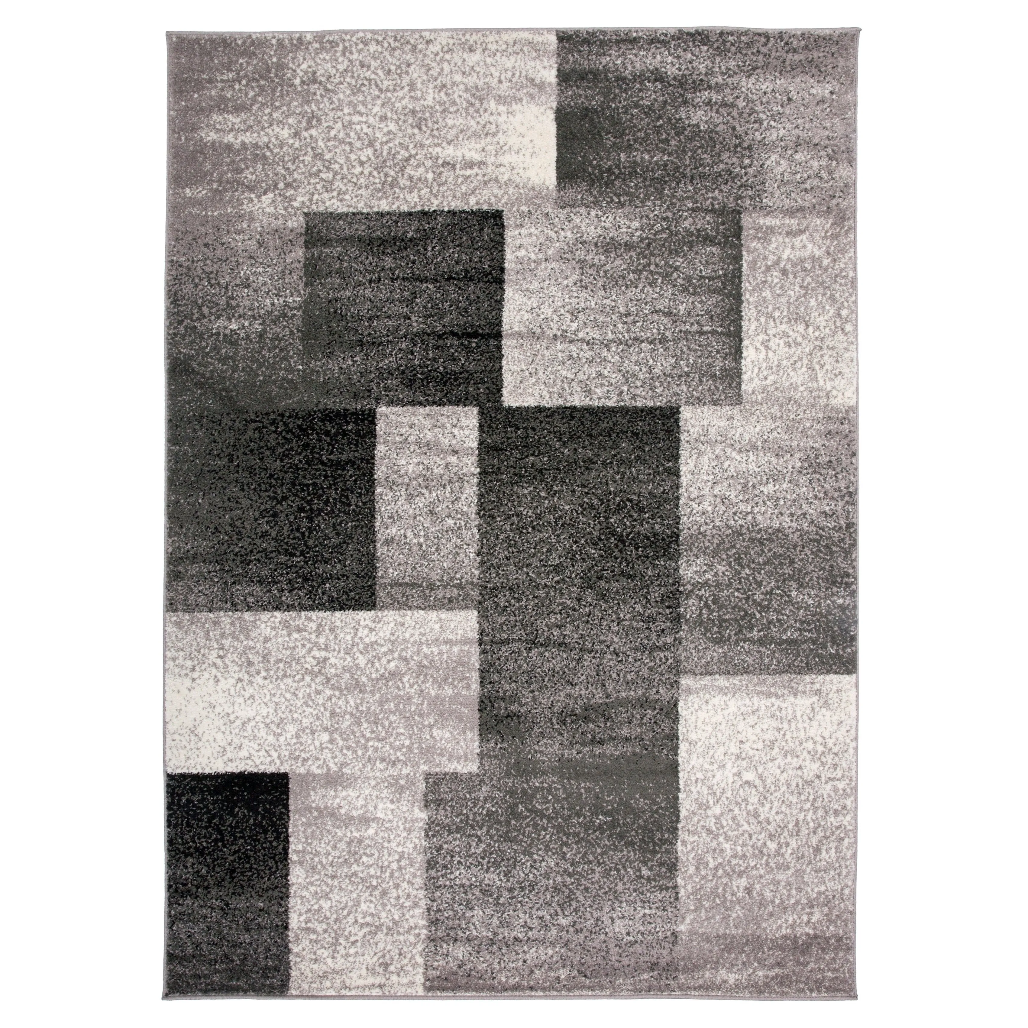 World Rug Gallery Modern Geometric Boxes Area Rug