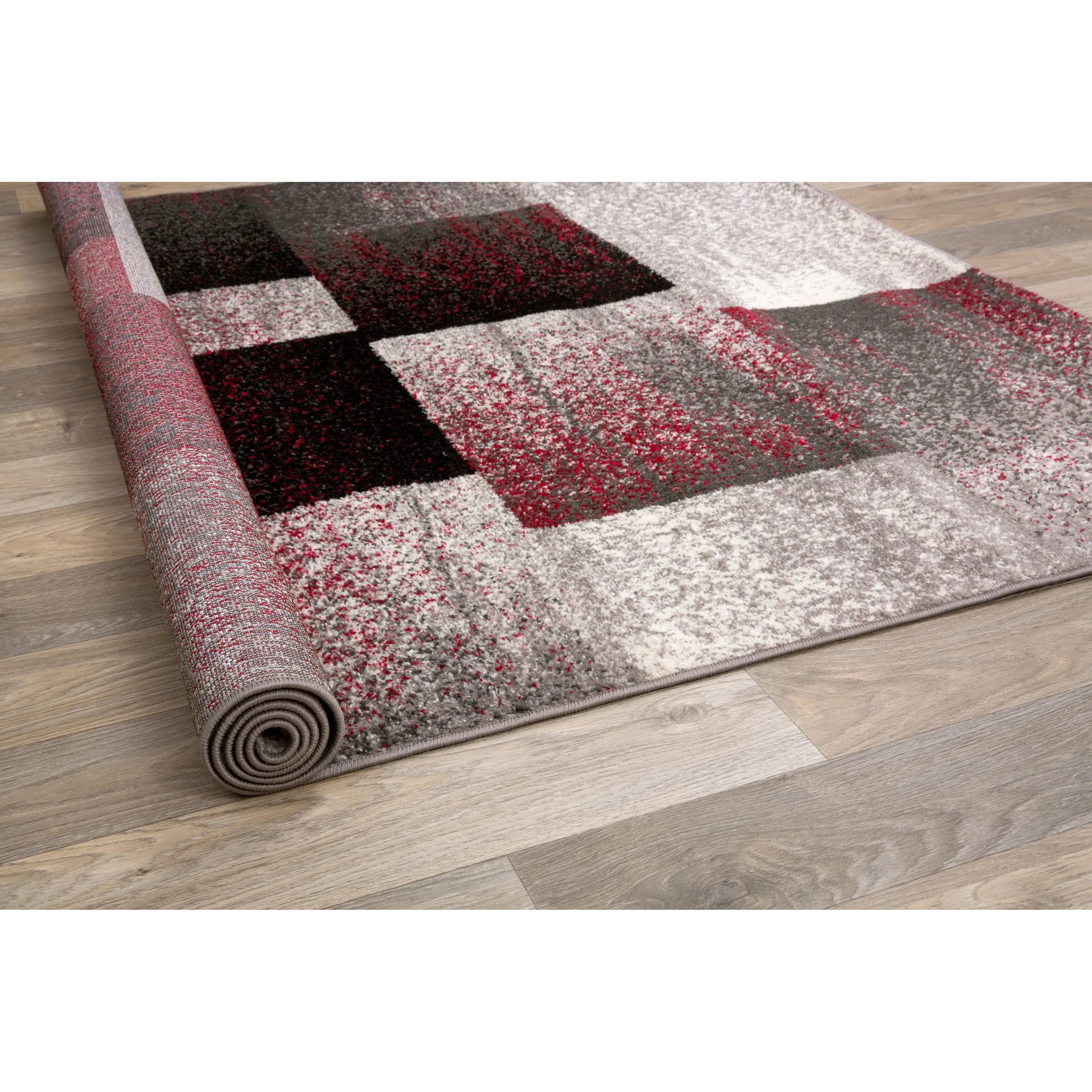 World Rug Gallery Modern Geometric Boxes Area Rug
