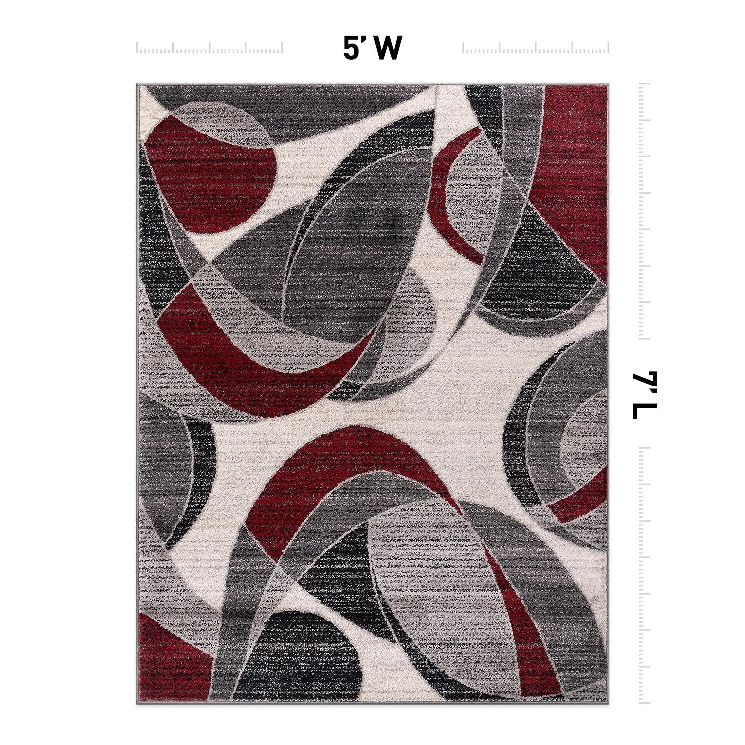 World Rug Gallery Modern Geometric Circular Harmony Blue Area Rug