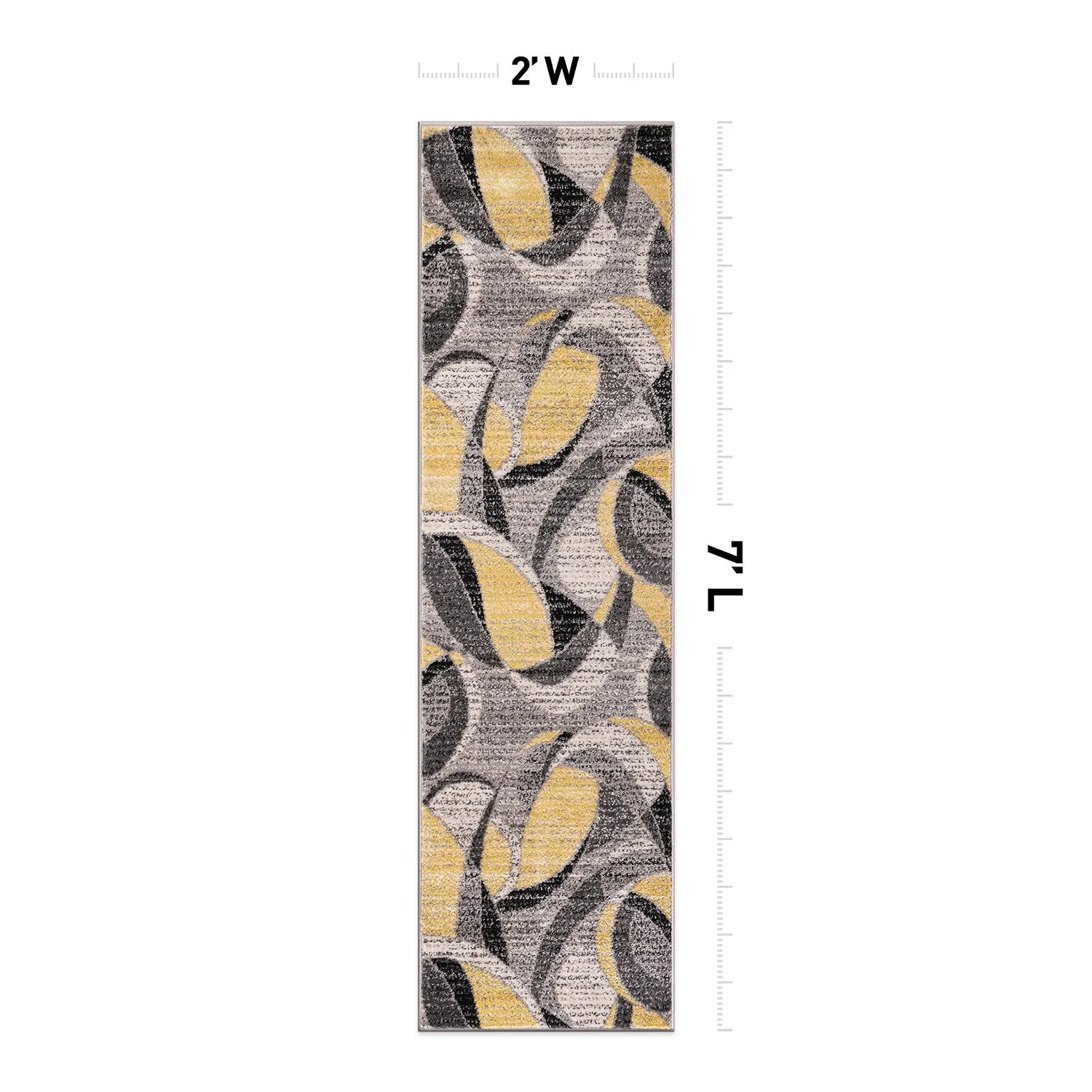 World Rug Gallery Modern Geometric Circular Harmony Blue Area Rug