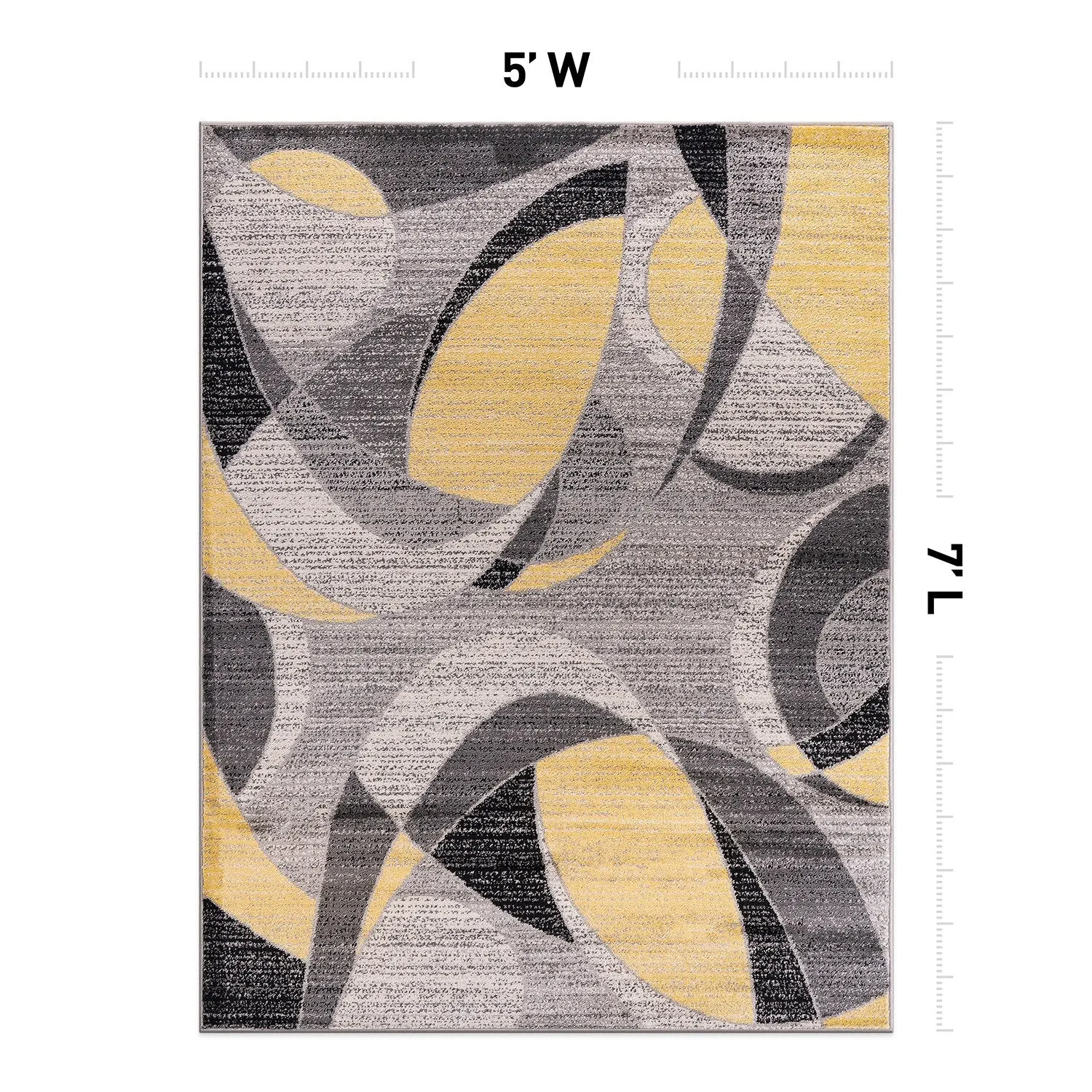 World Rug Gallery Modern Geometric Circular Harmony Blue Area Rug