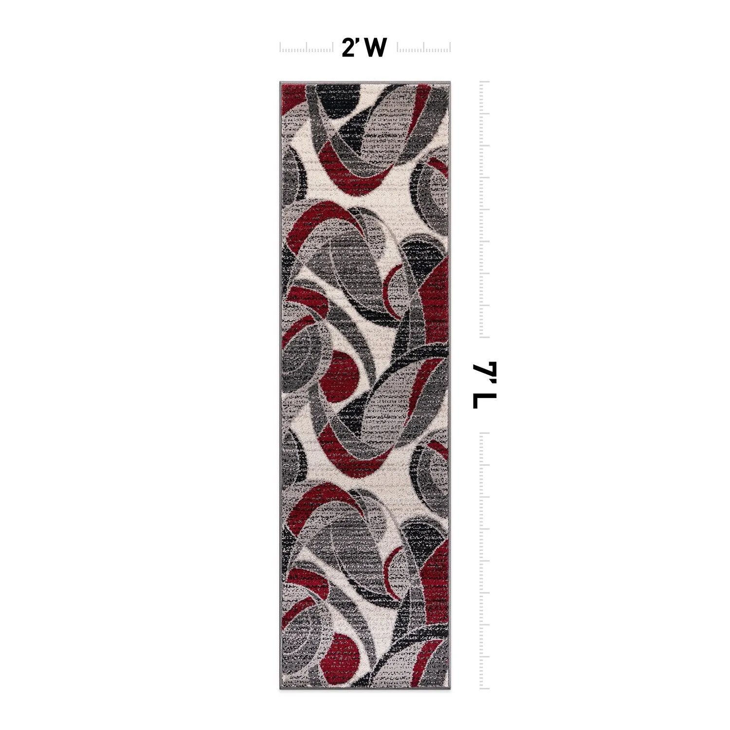 World Rug Gallery Modern Geometric Circular Harmony Blue Area Rug