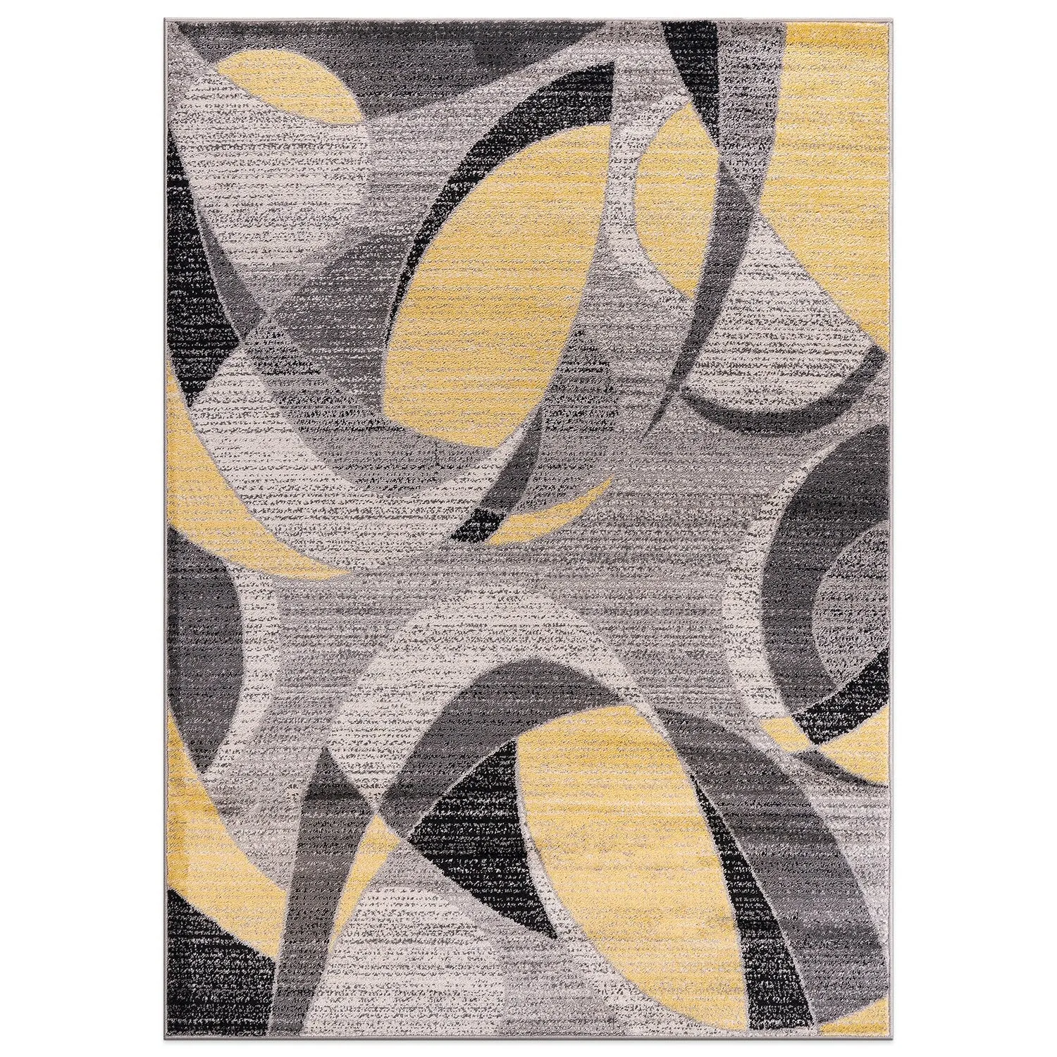 World Rug Gallery Modern Geometric Circular Harmony Blue Area Rug