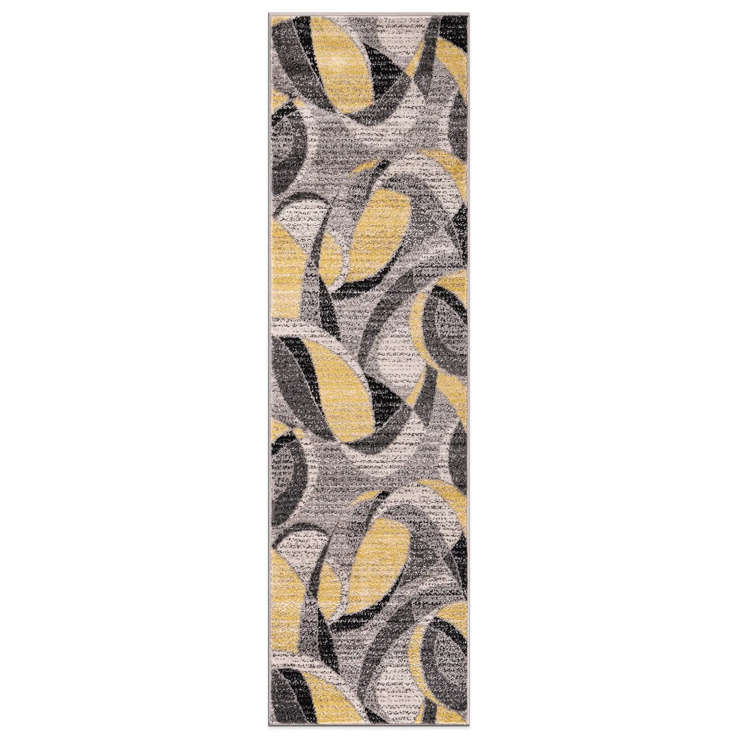 World Rug Gallery Modern Geometric Circular Harmony Blue Area Rug
