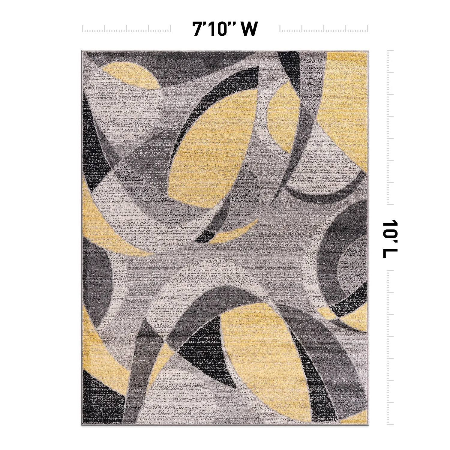 World Rug Gallery Modern Geometric Circular Harmony Blue Area Rug