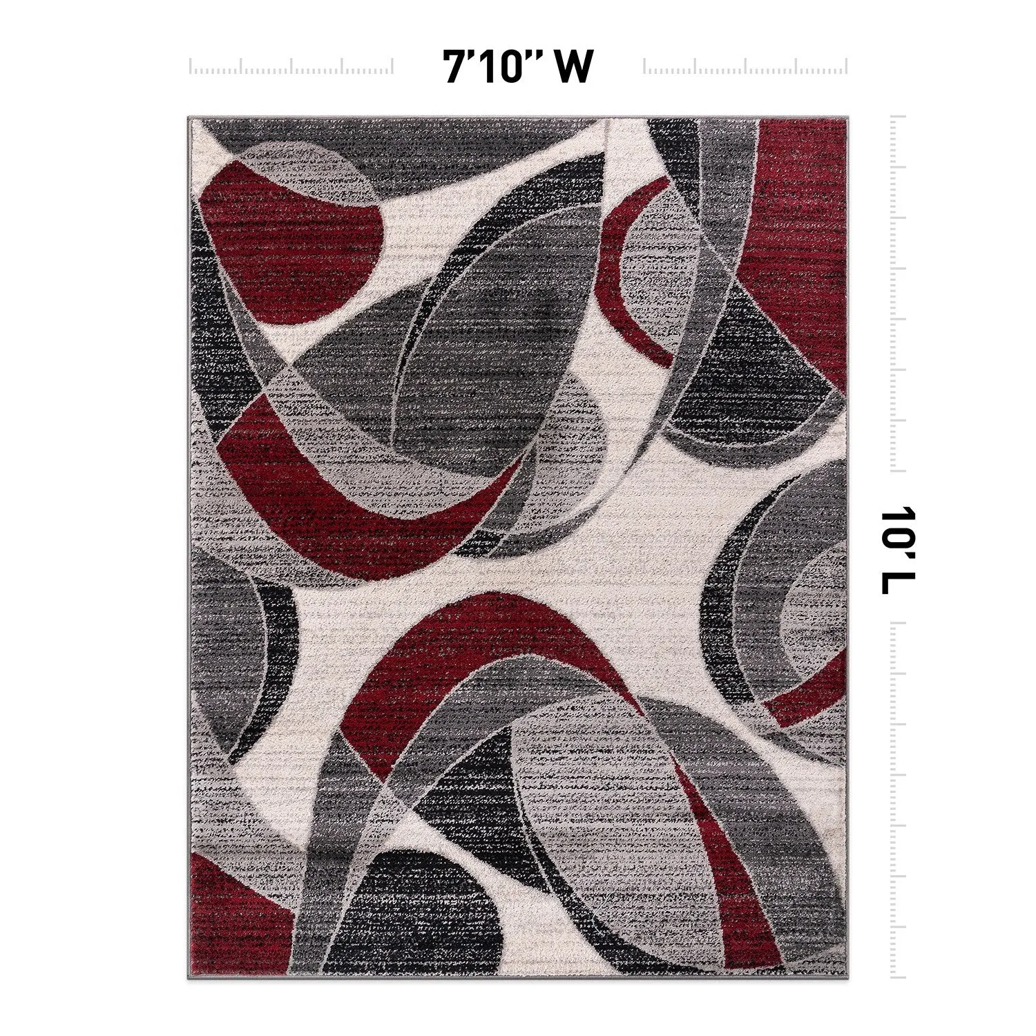World Rug Gallery Modern Geometric Circular Harmony Blue Area Rug