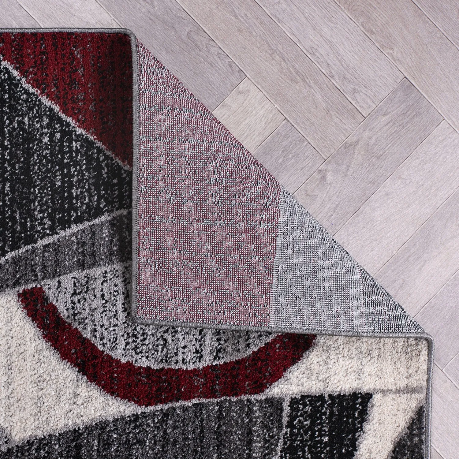 World Rug Gallery Modern Geometric Circular Harmony Blue Area Rug