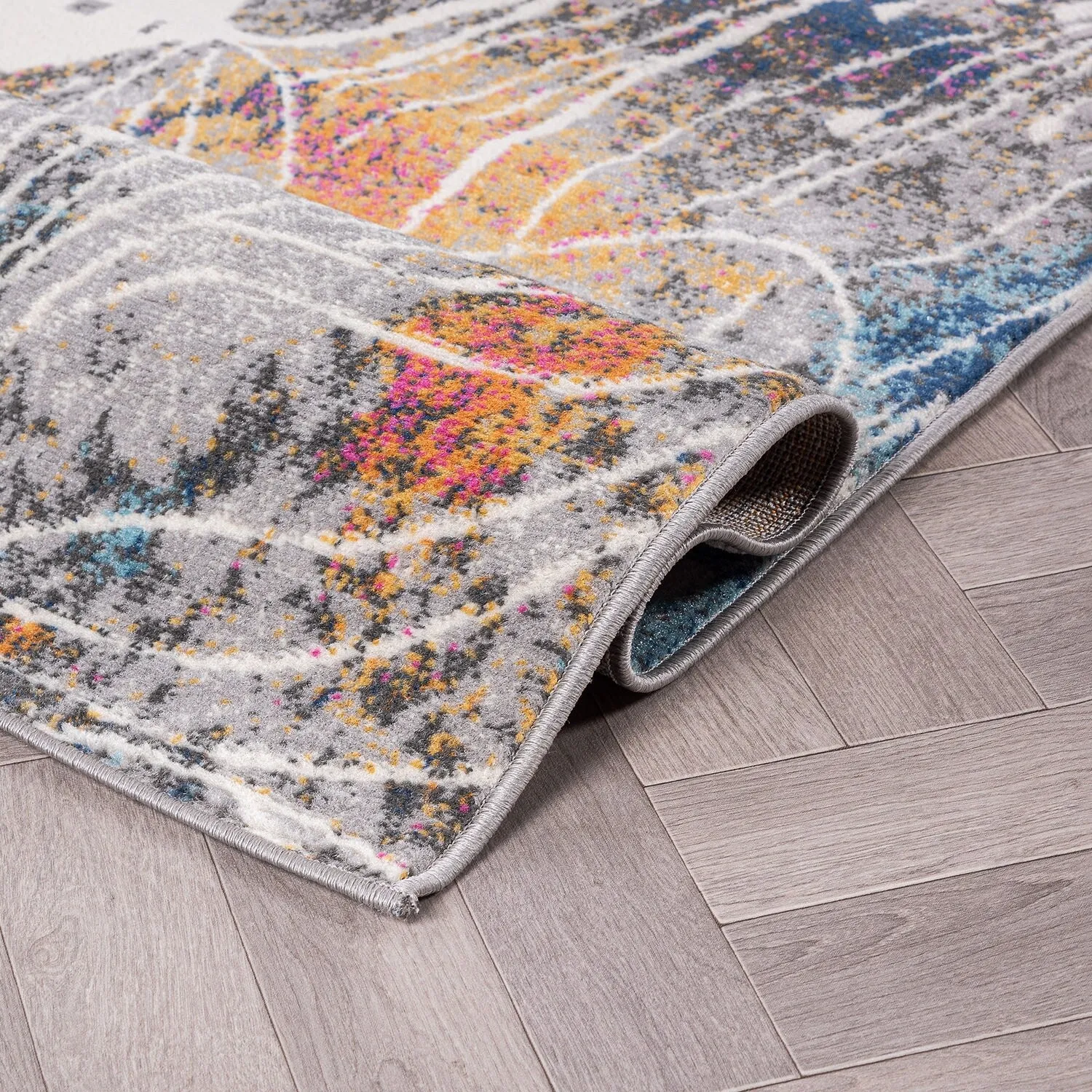 World Rug Gallery Modern Large Floral Distressed Area Rug