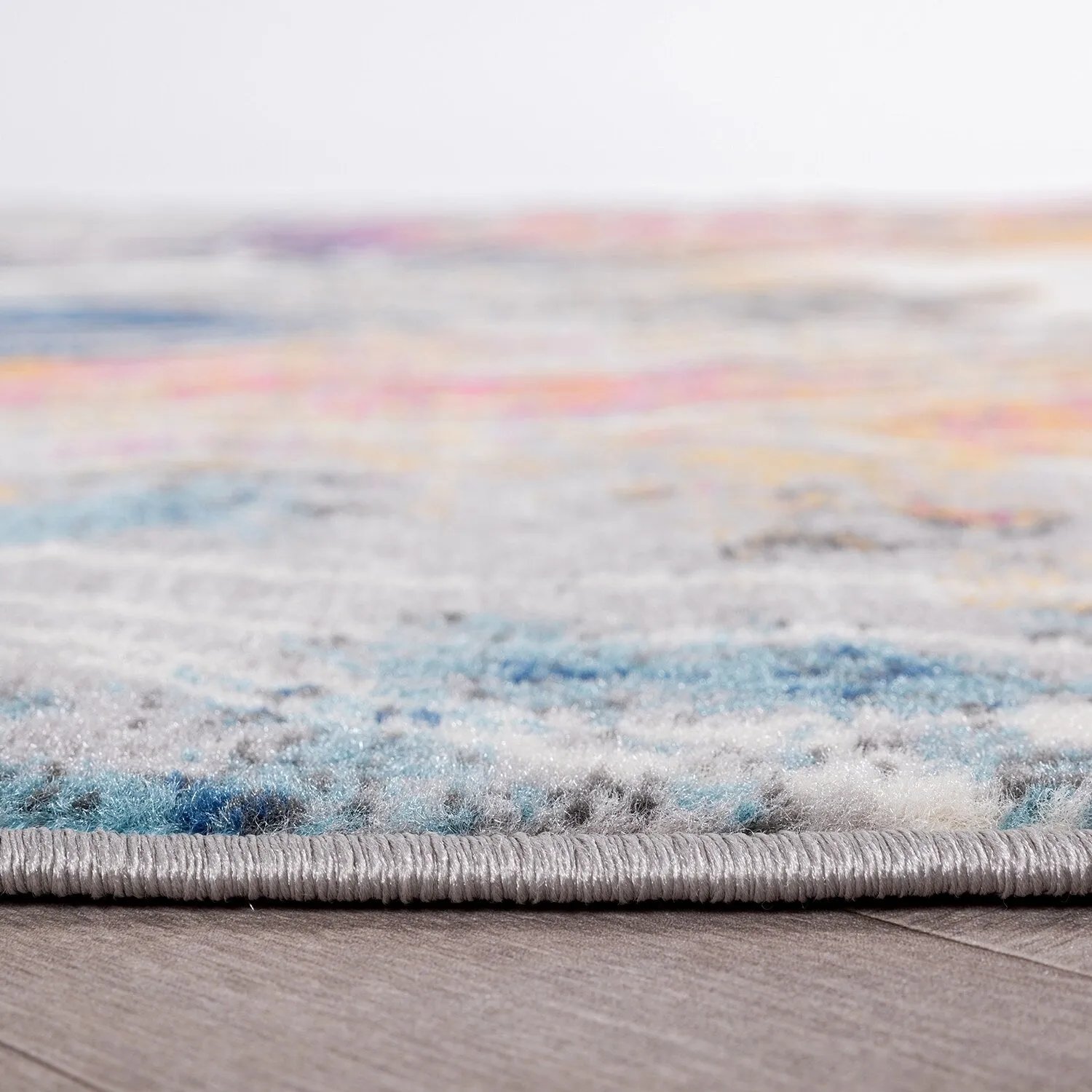 World Rug Gallery Modern Large Floral Distressed Area Rug