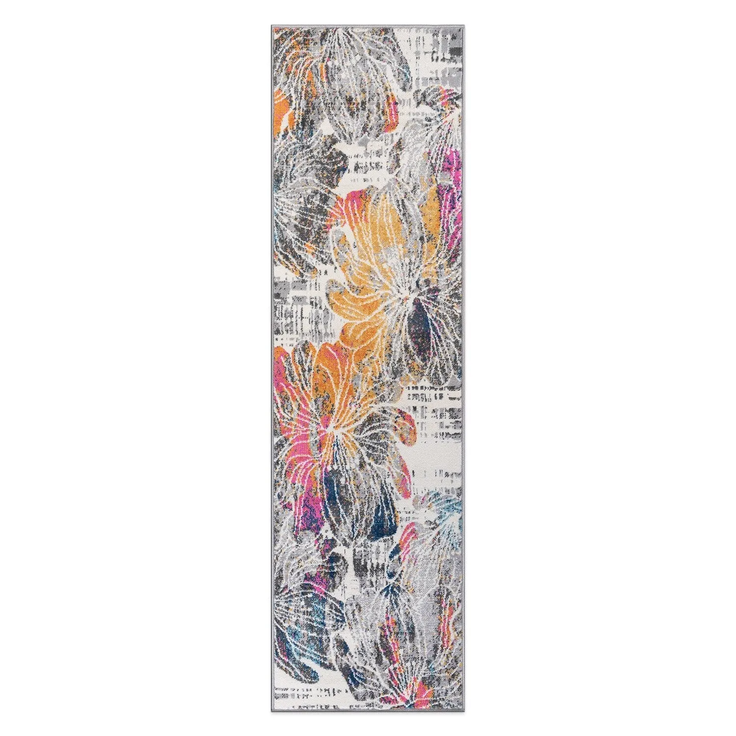 World Rug Gallery Modern Large Floral Distressed Area Rug