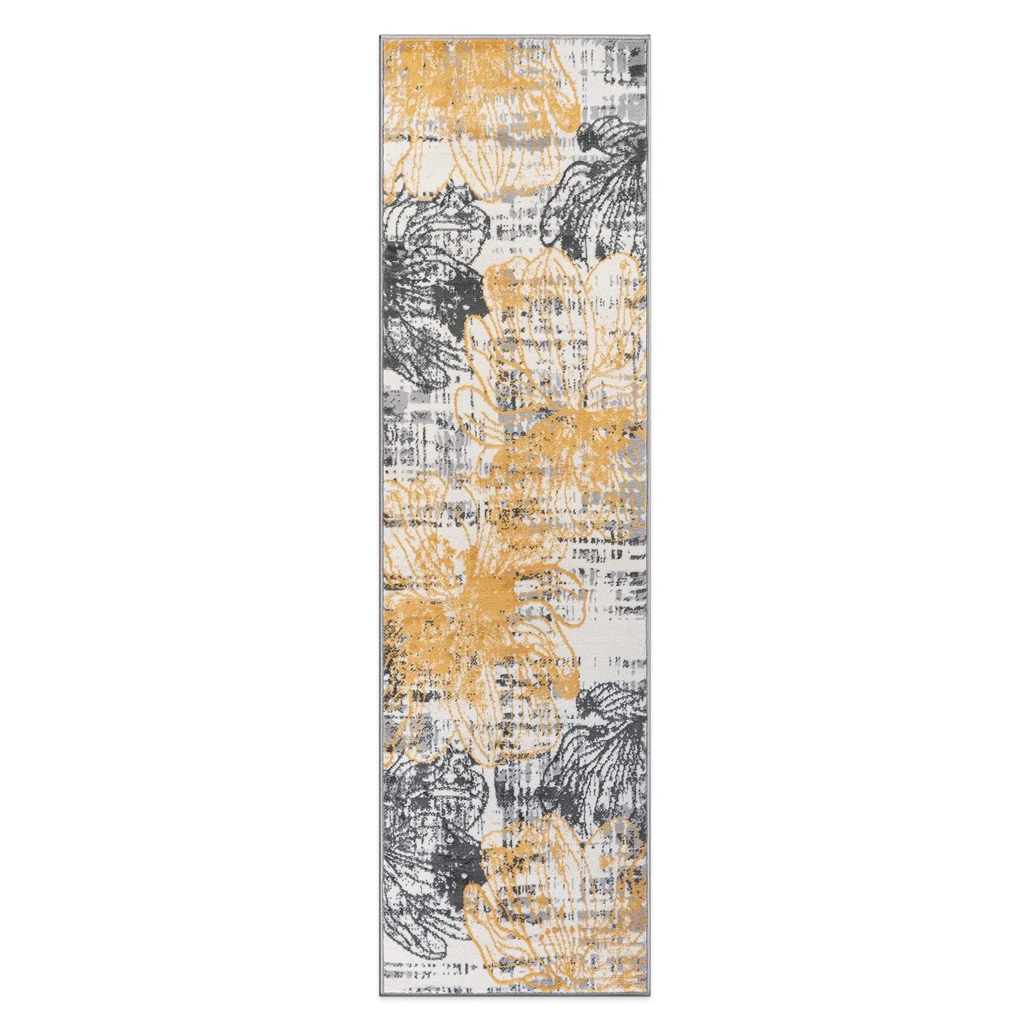 World Rug Gallery Modern Large Floral Distressed Area Rug