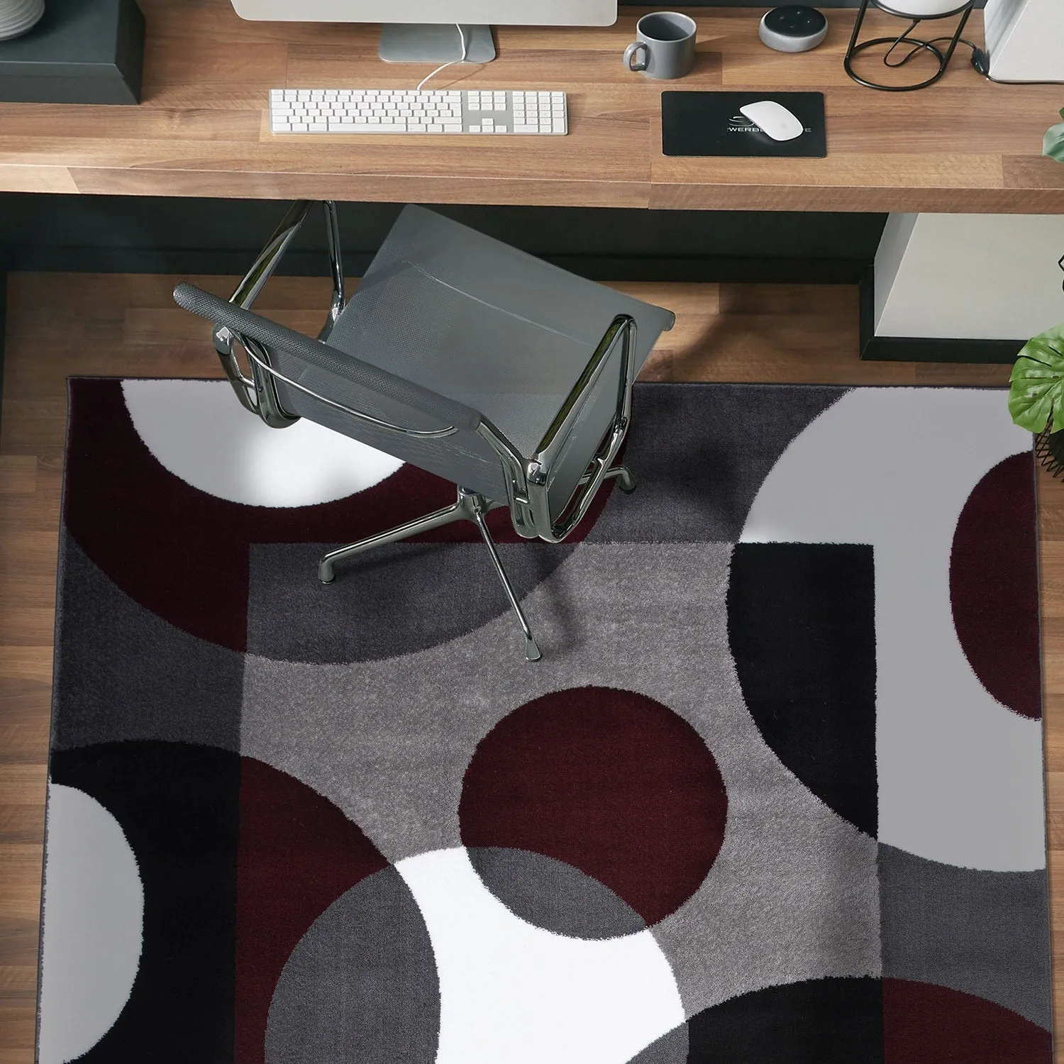 World Rug Gallery Modern Multicolored Geometric Area Rug