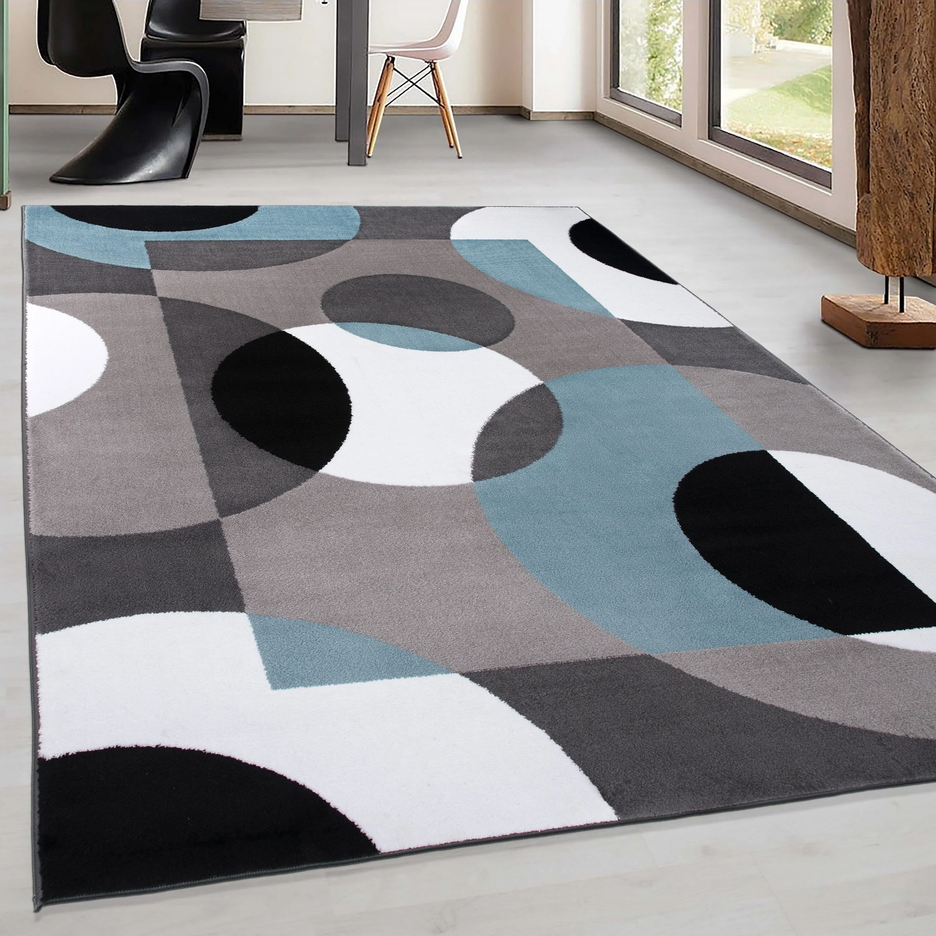 World Rug Gallery Modern Multicolored Geometric Area Rug