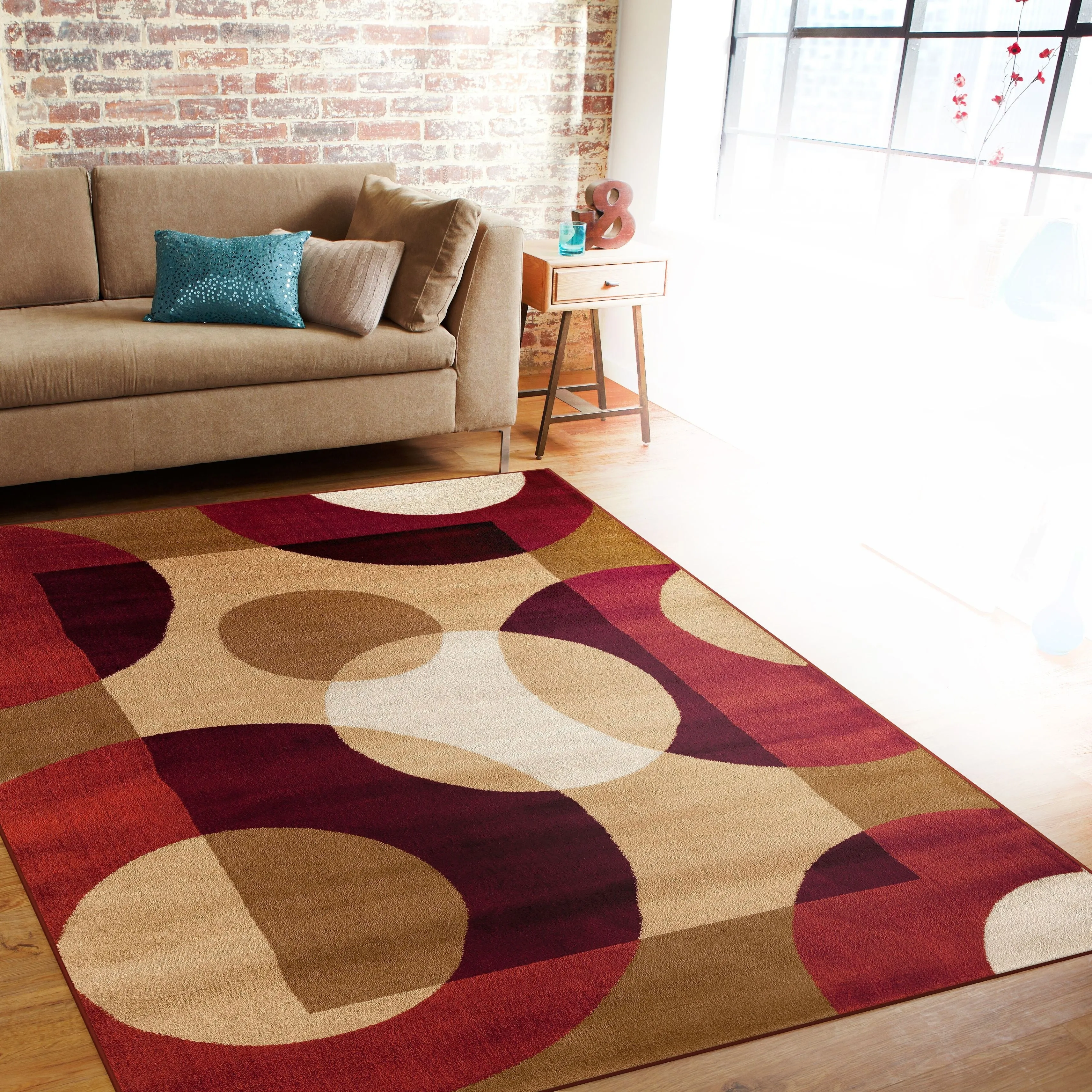 World Rug Gallery Modern Multicolored Geometric Area Rug