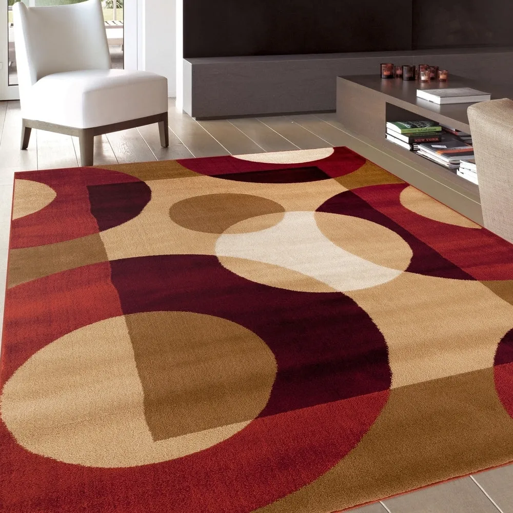 World Rug Gallery Modern Multicolored Geometric Area Rug