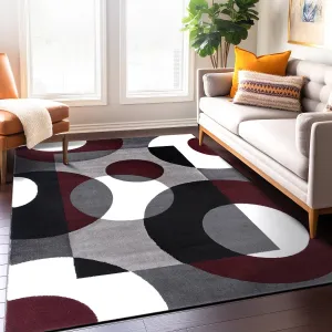World Rug Gallery Modern Multicolored Geometric Area Rug