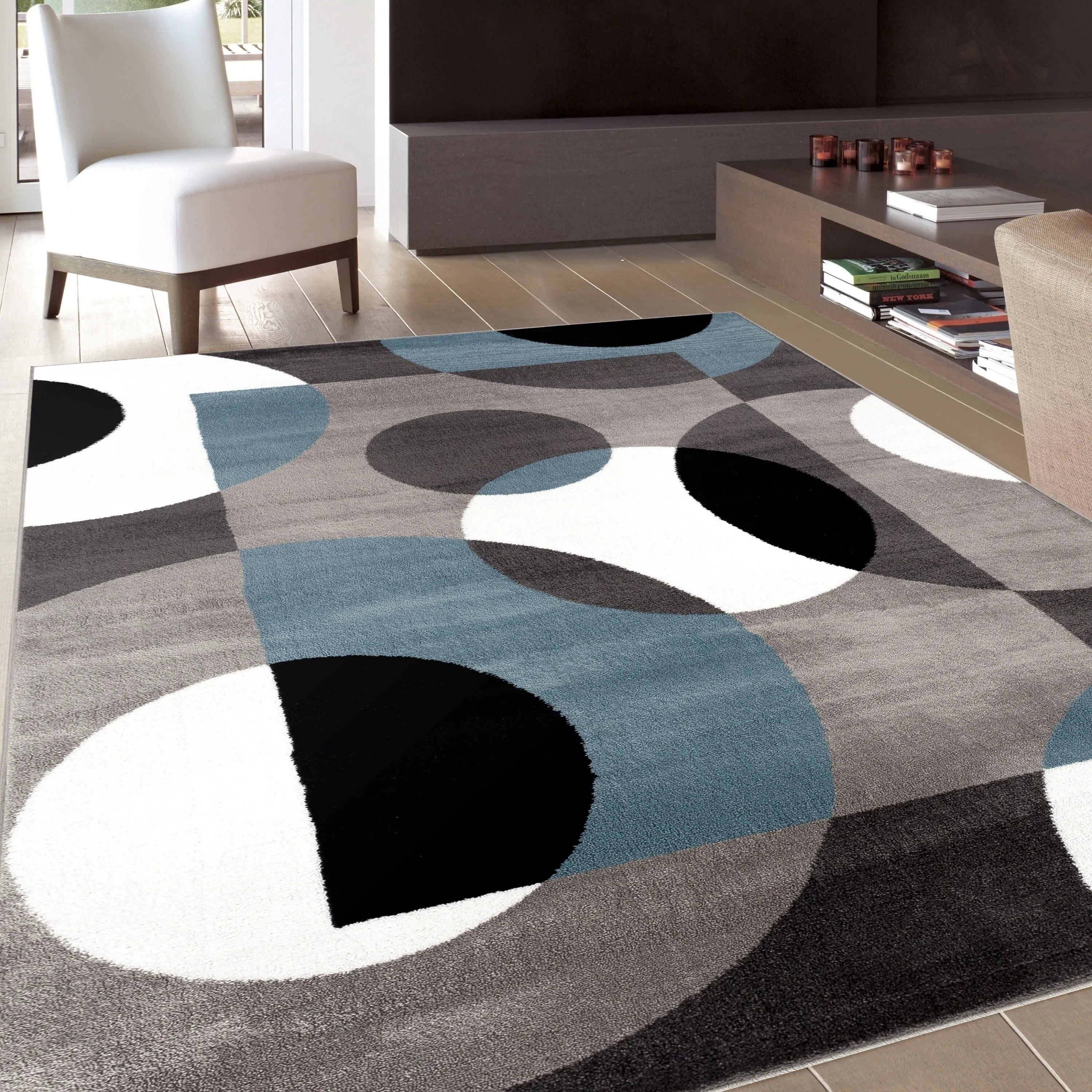 World Rug Gallery Modern Multicolored Geometric Area Rug