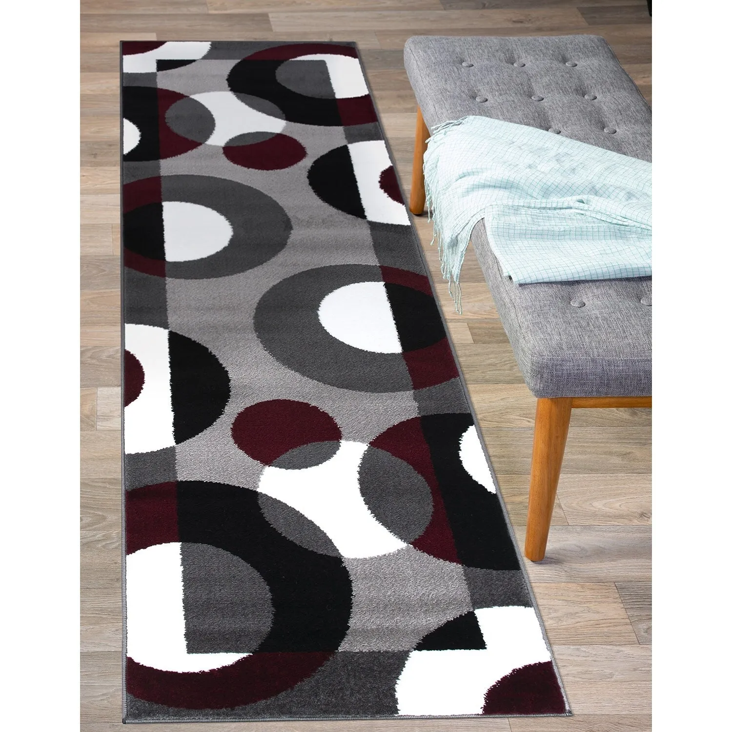 World Rug Gallery Modern Multicolored Geometric Area Rug