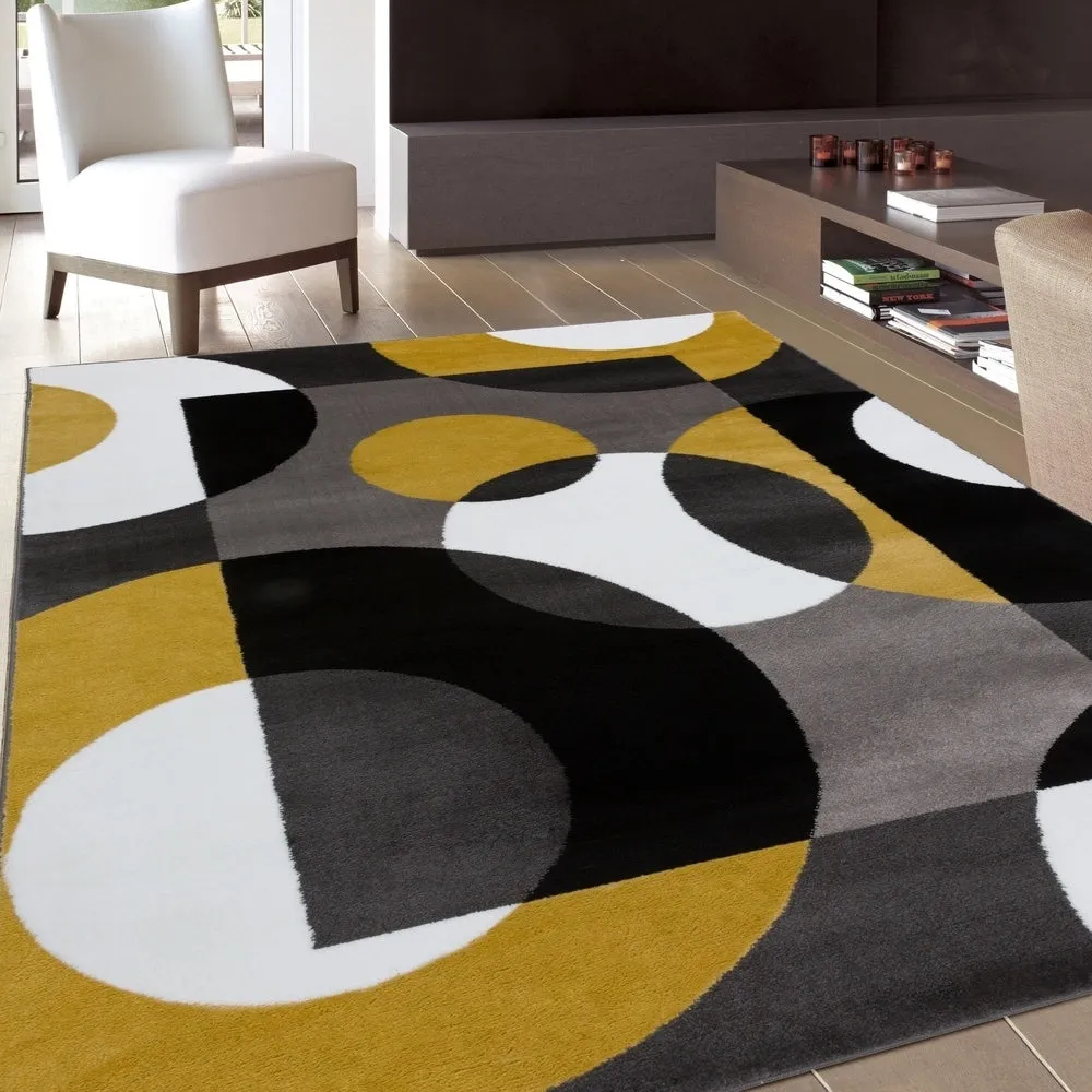 World Rug Gallery Modern Multicolored Geometric Area Rug