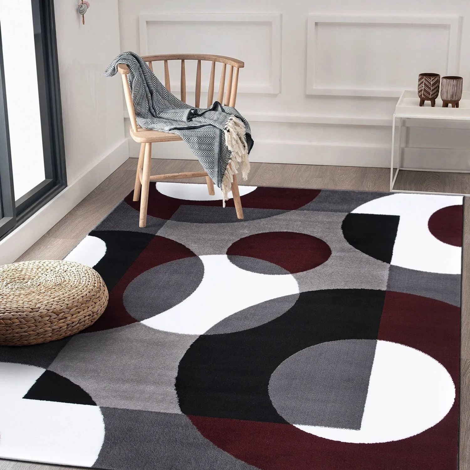 World Rug Gallery Modern Multicolored Geometric Area Rug