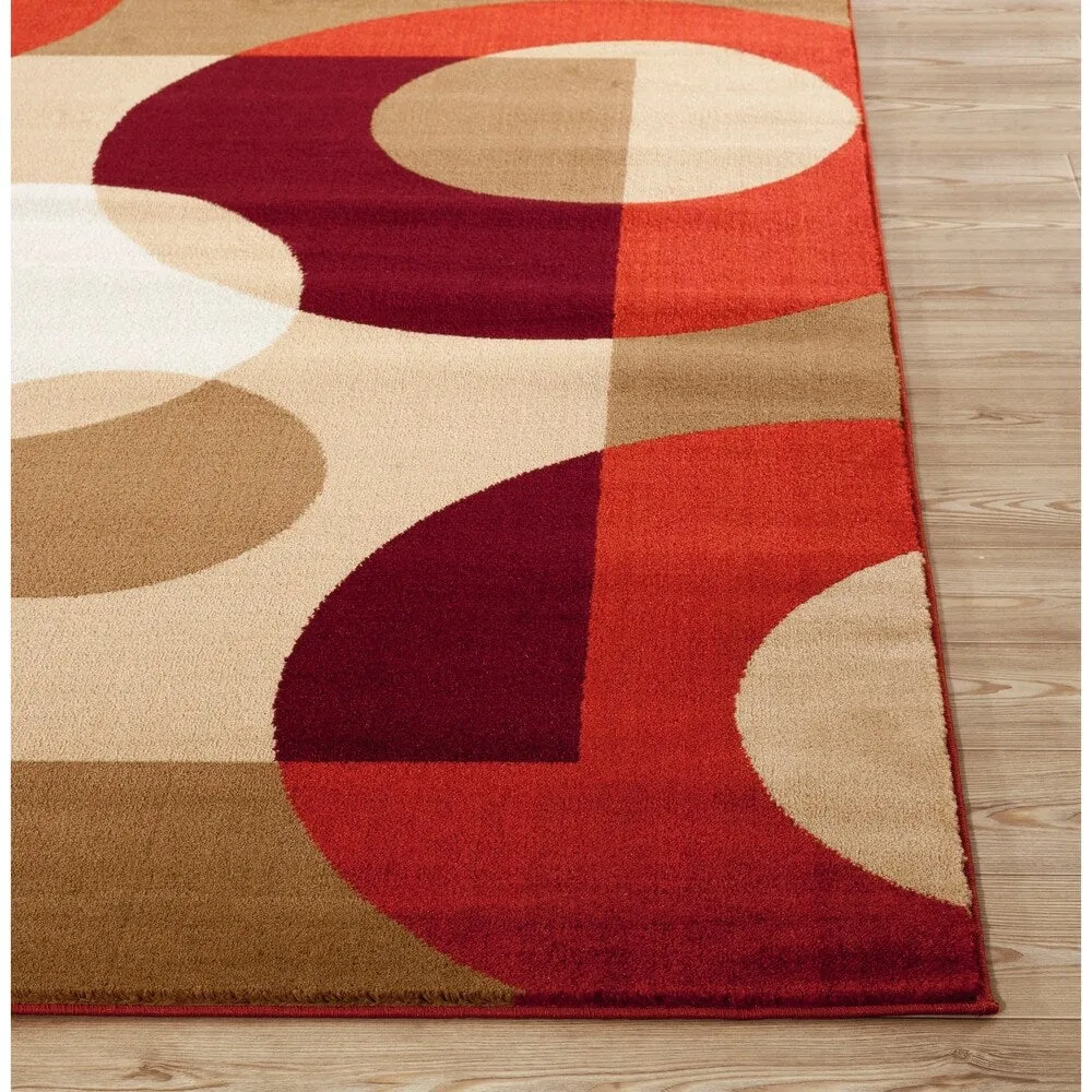 World Rug Gallery Modern Multicolored Geometric Area Rug