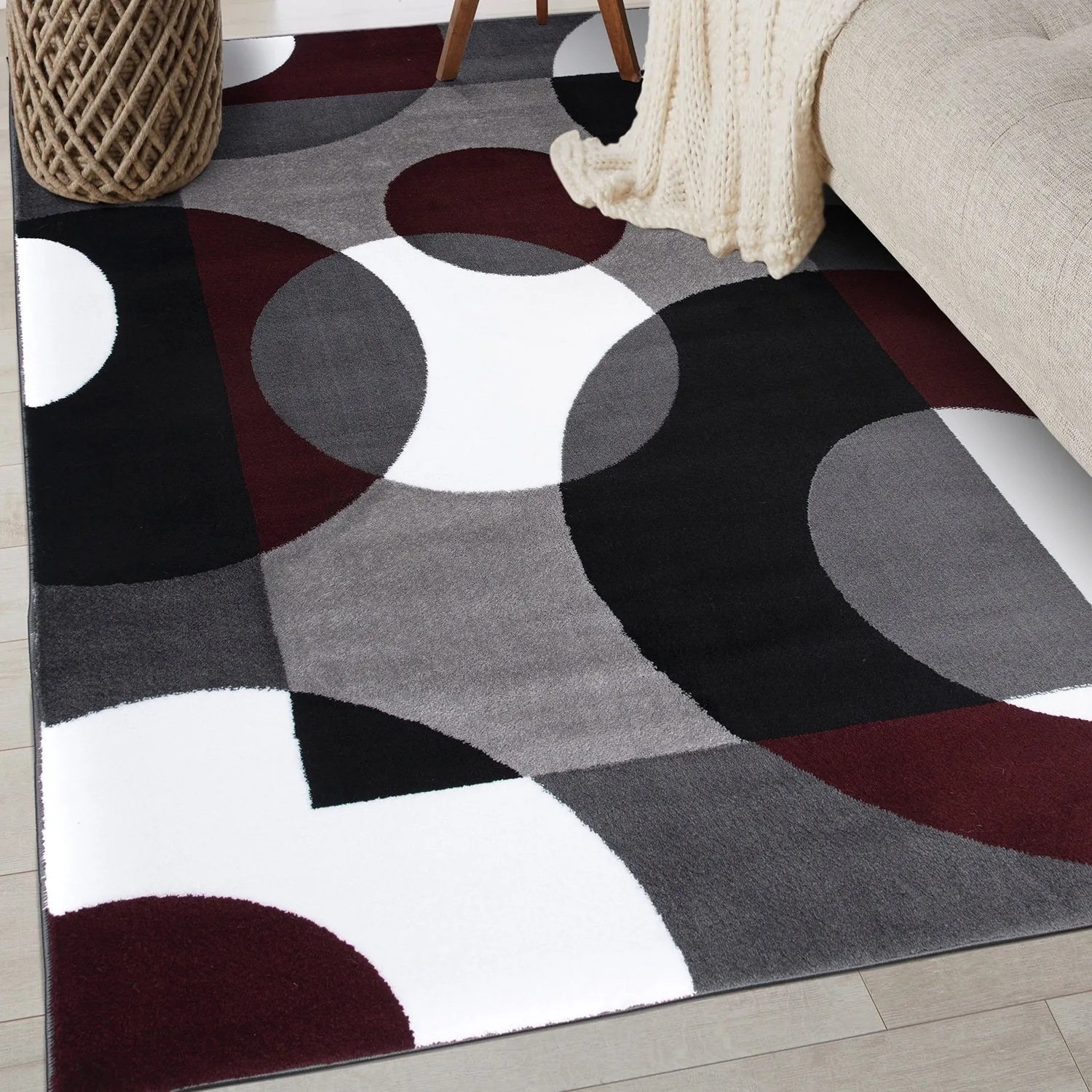 World Rug Gallery Modern Multicolored Geometric Area Rug