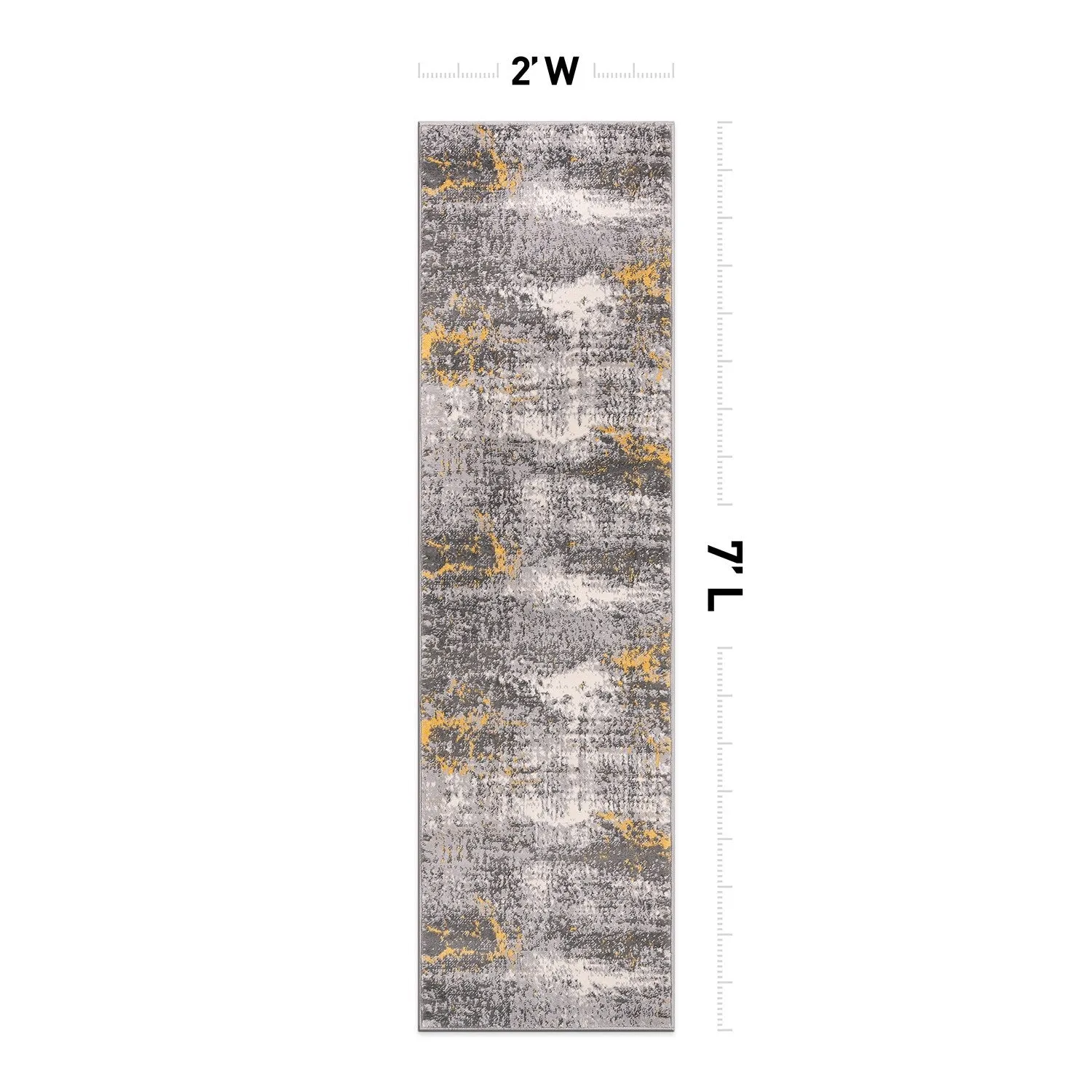 World Rug Gallery Prague Distressed Abstract Area Rug