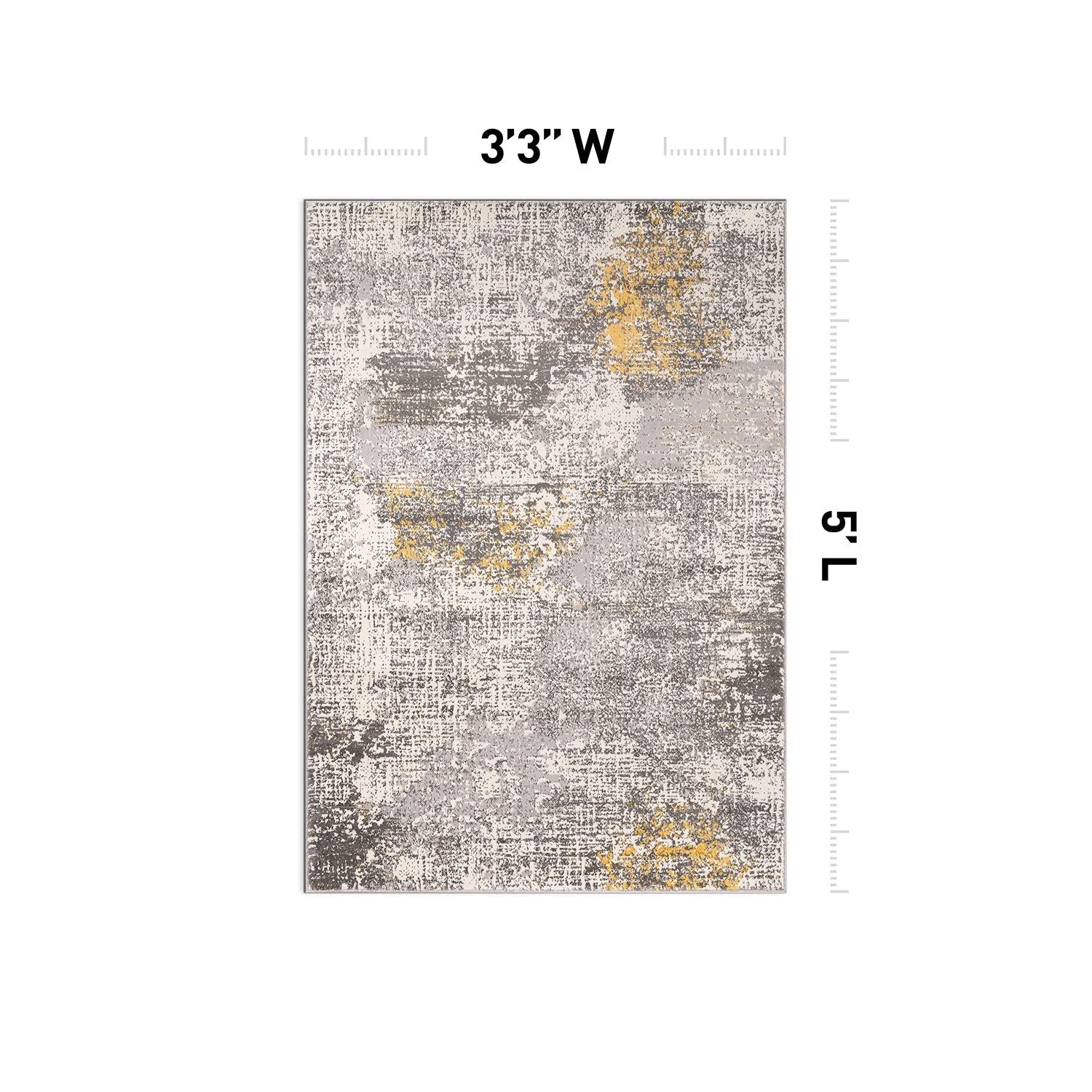 World Rug Gallery Prague Distressed Abstract Area Rug