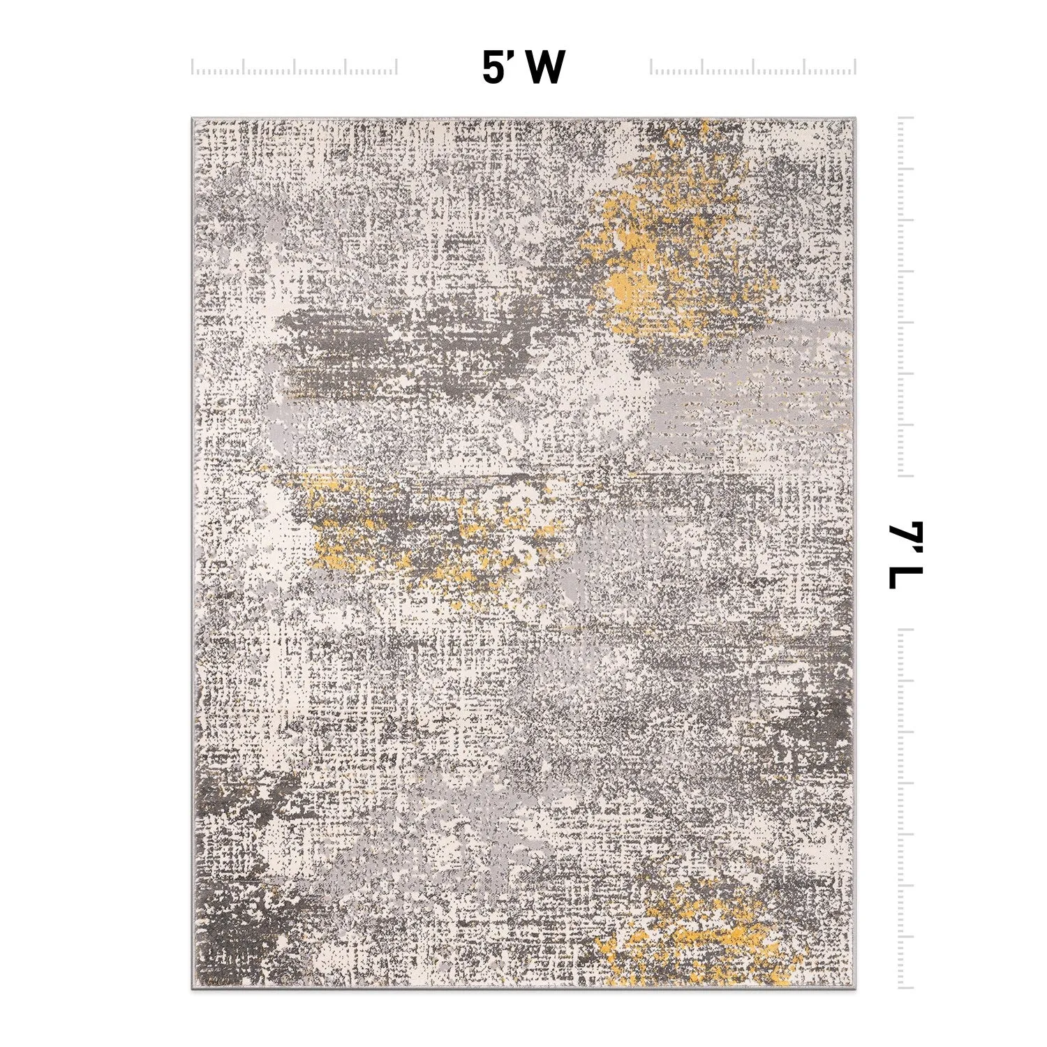 World Rug Gallery Prague Distressed Abstract Area Rug