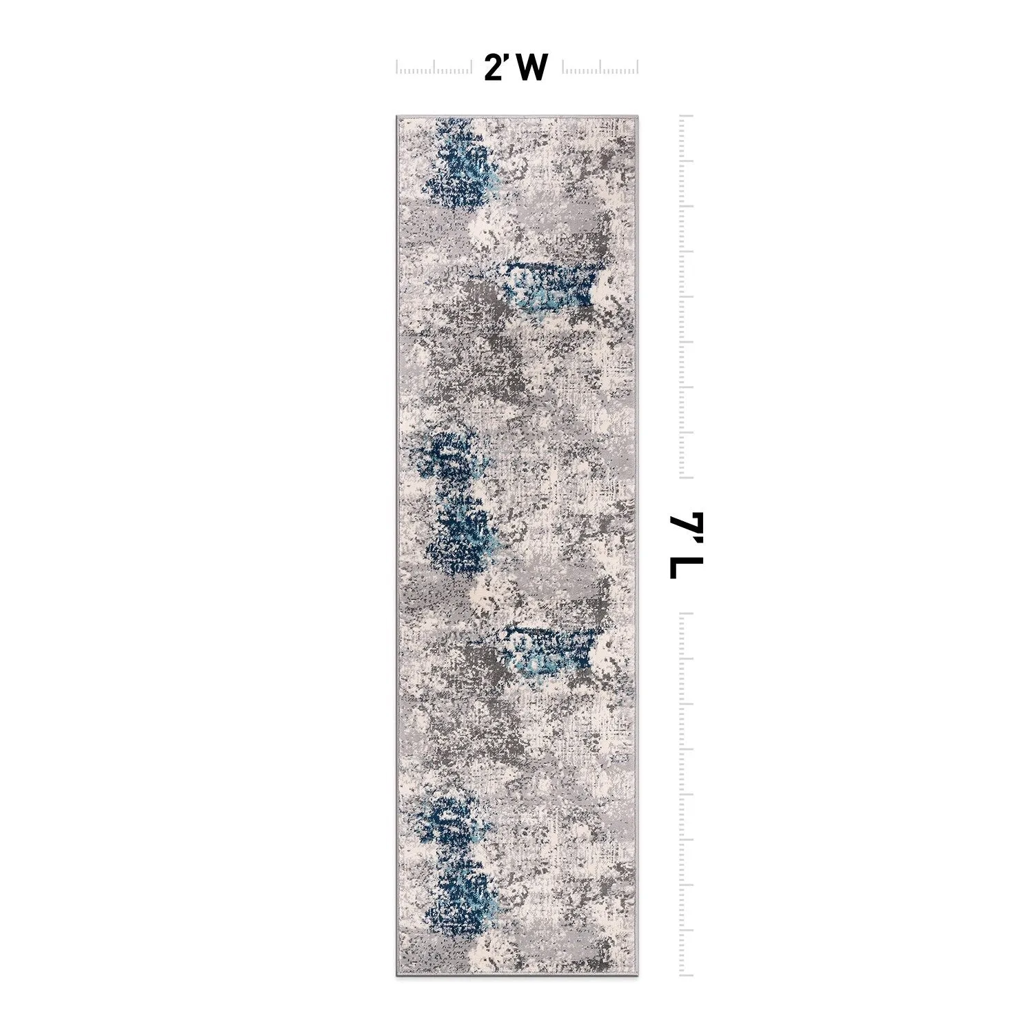 World Rug Gallery Prague Distressed Abstract Area Rug
