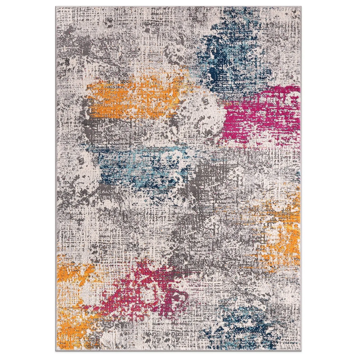 World Rug Gallery Prague Distressed Abstract Area Rug